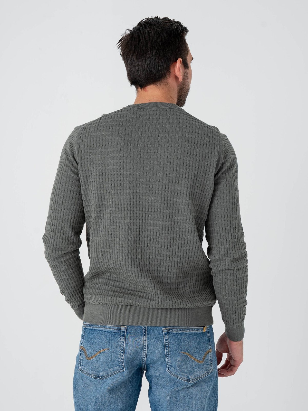 Only & Sons Berry Regular Long Sleeve Crew Knit Castor Gray