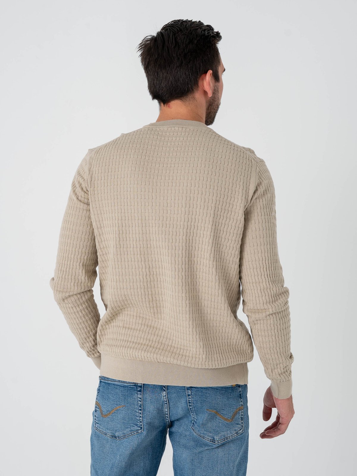 Only & Sons Berry Regular Long Sleeve Crew Knit Silver Lining