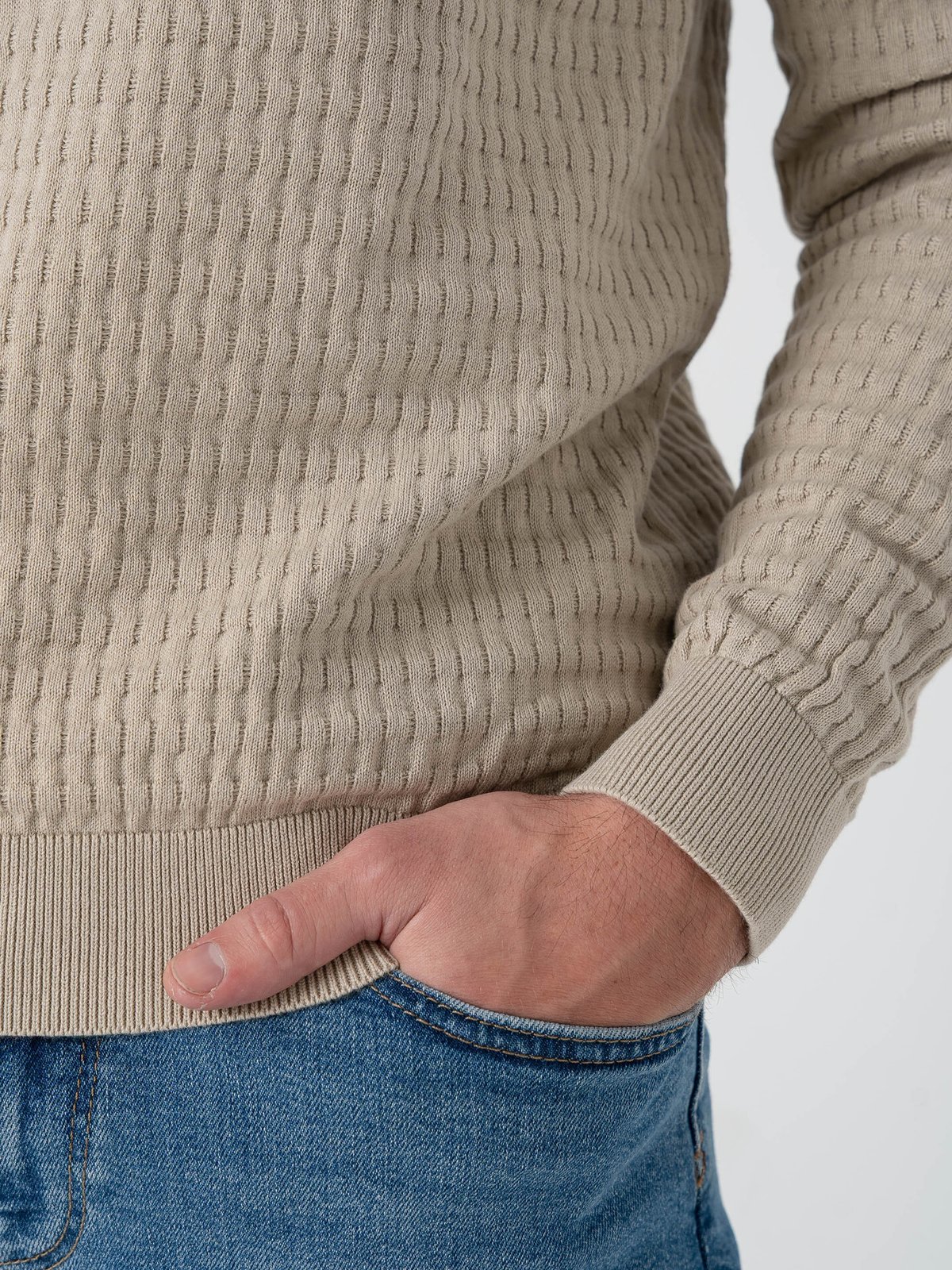 Only & Sons Berry Regular Long Sleeve Crew Knit Silver Lining