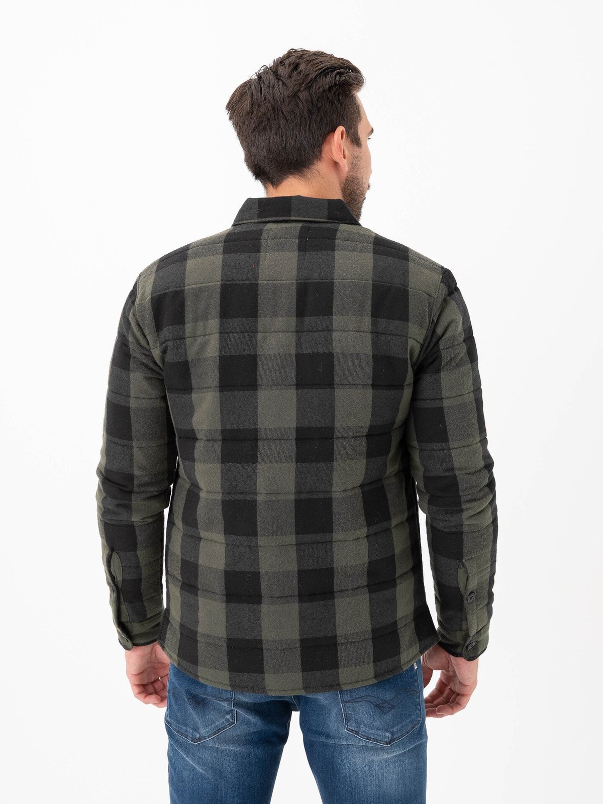 Only & Sons Gudmund Check Shacket Forest Night