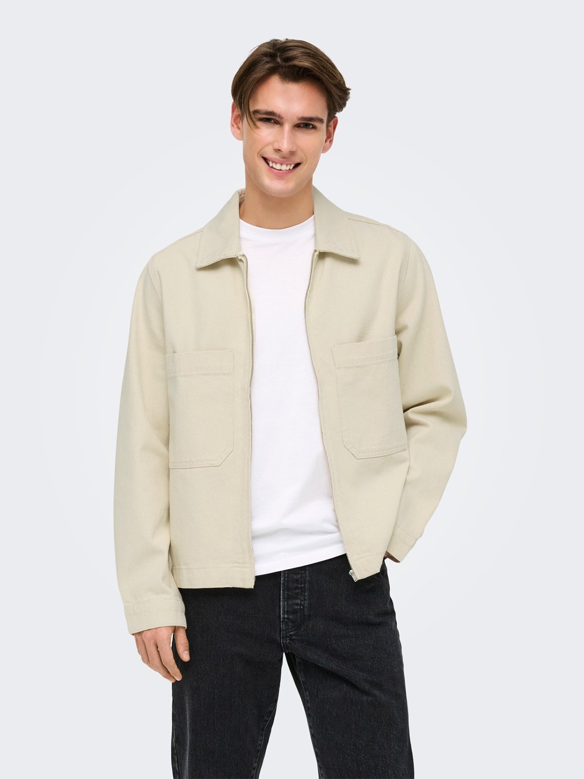 Only & Sons Cassel Pim Ecru Denim Jacket Rose / Ecru