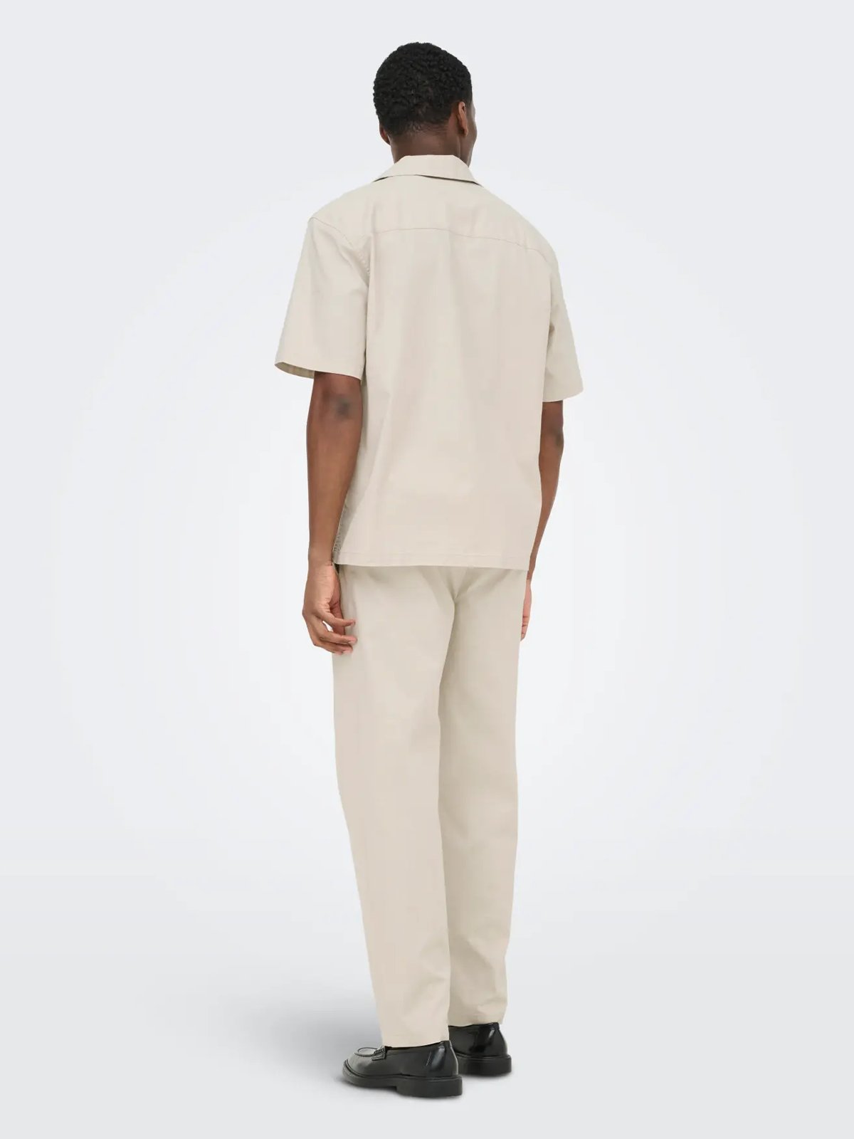 Only & Sons Reid Regular Resort Shirt Silver Lining