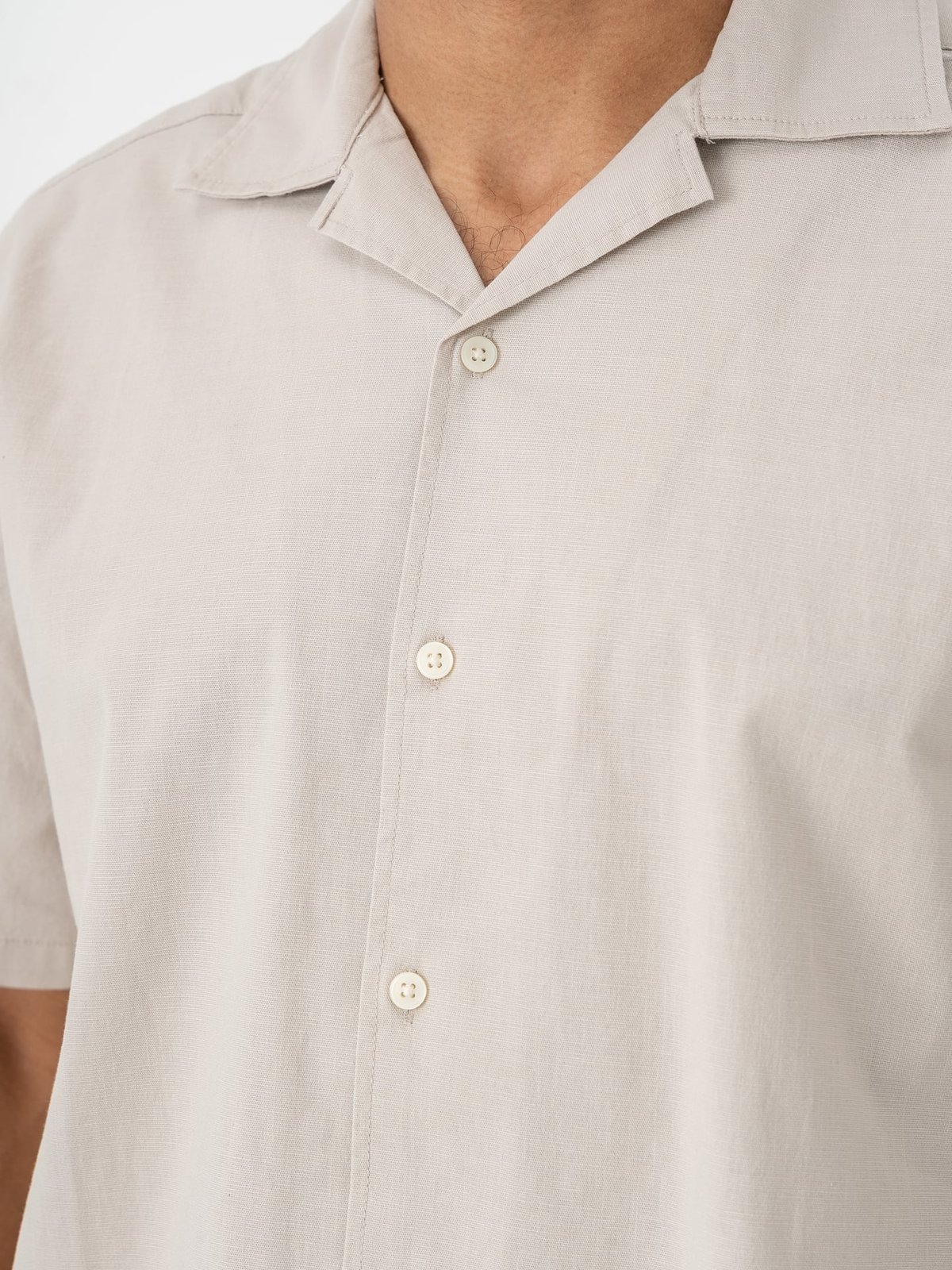 Only & Sons Reid Regular Resort Shirt Silver Lining