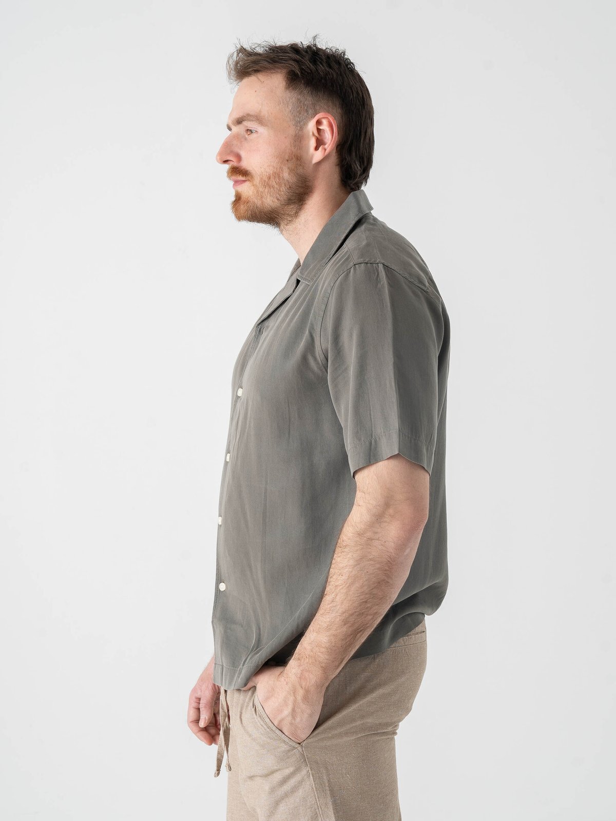 Only & Sons Peru Short Sleeve Reg Tencel Shirt Castor Gray
