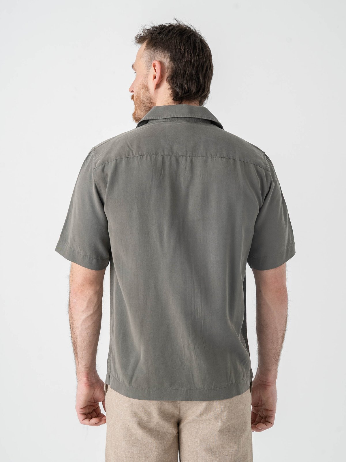 Only & Sons Peru Short Sleeve Reg Tencel Shirt Castor Gray
