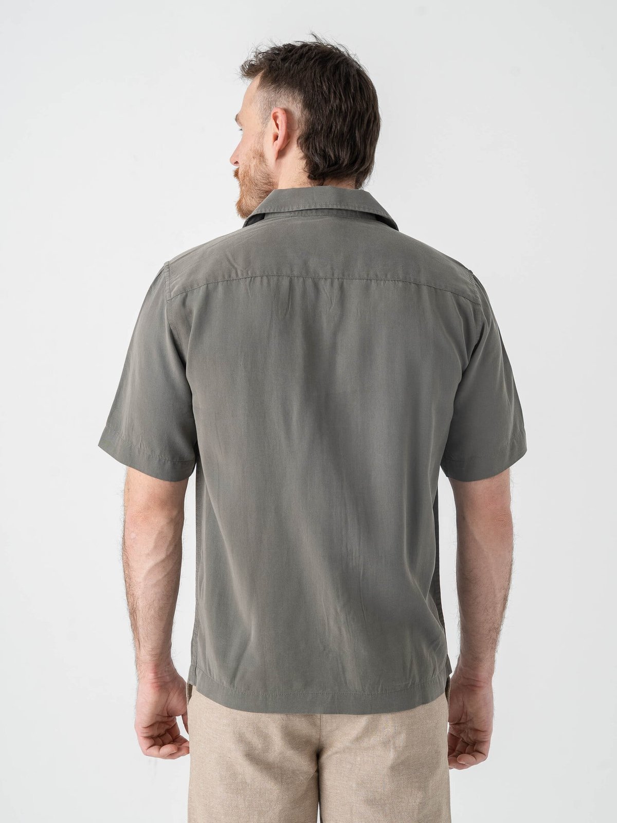 Only & Sons Peru Short Sleeve Reg Tencel Shirt Castor Gray