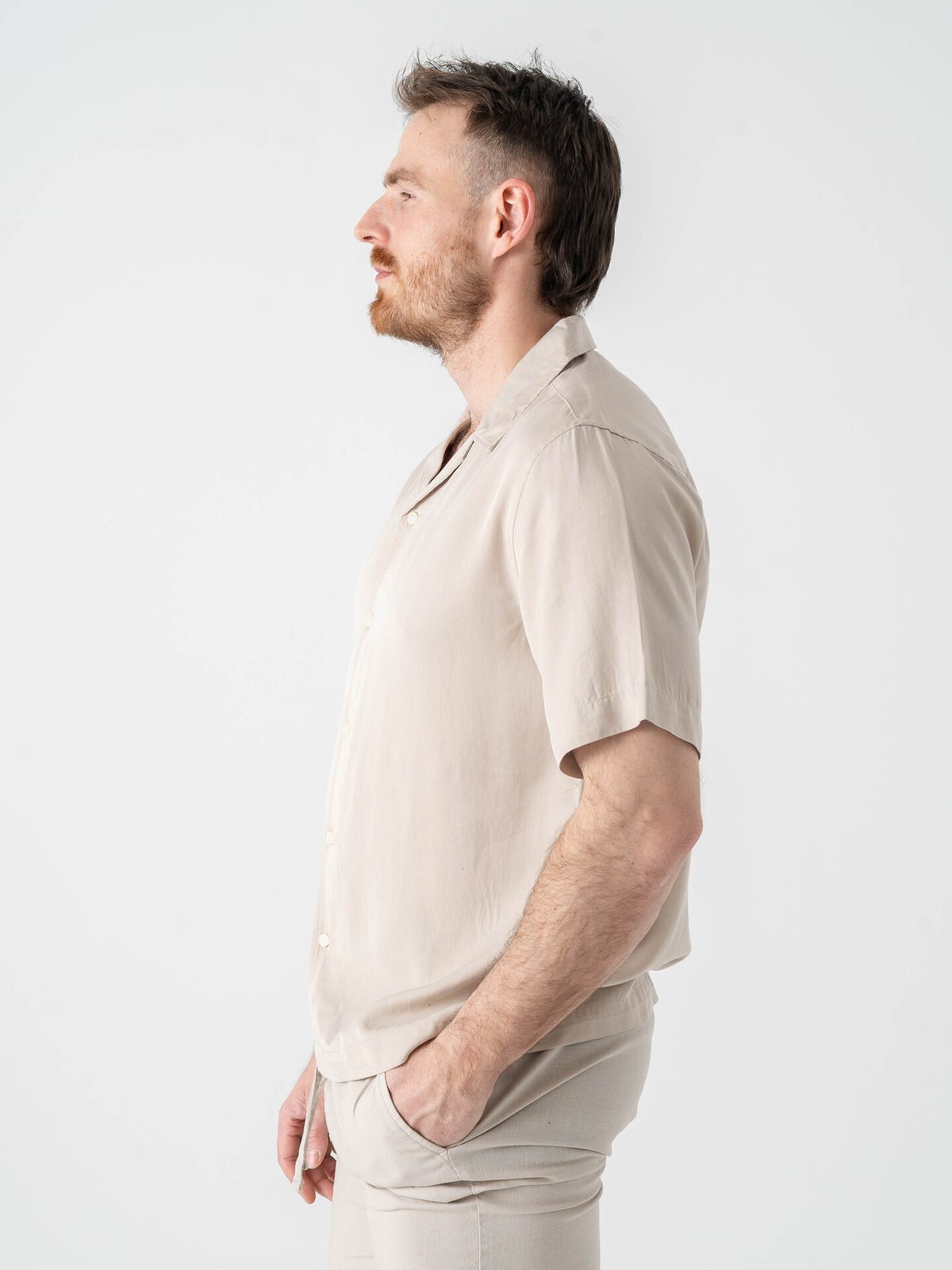 Only & Sons Peru Short Sleeve Reg Tencel Shirt Silver Lining