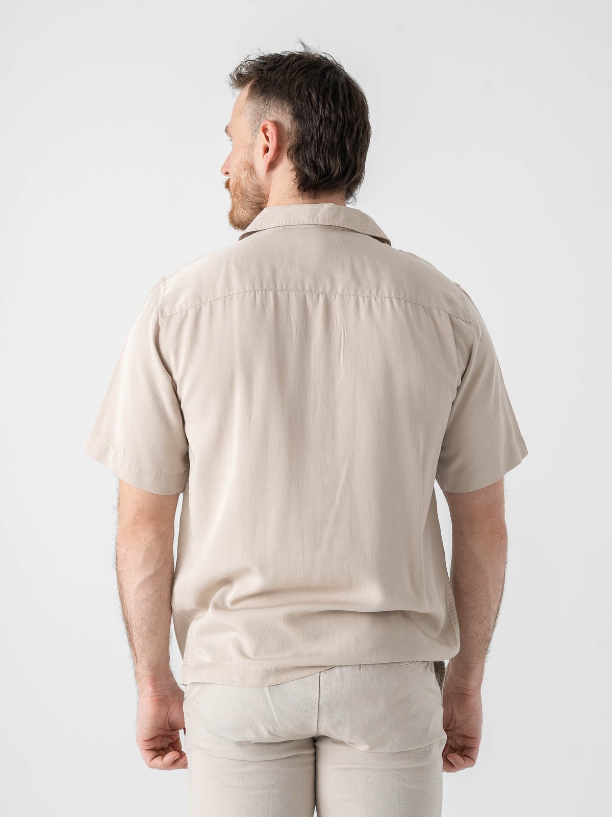 Only & Sons Peru Short Sleeve Reg Tencel Shirt Silver Lining