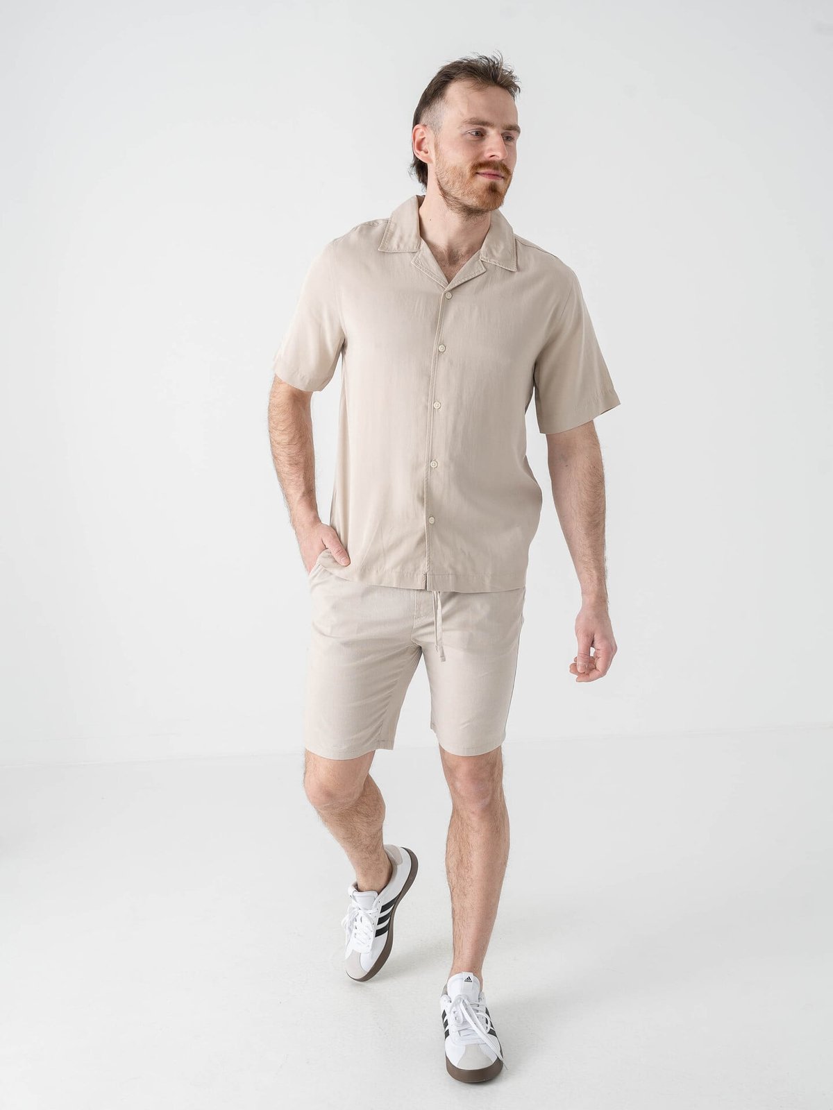 Only & Sons Peru Short Sleeve Reg Tencel Shirt Silver Lining