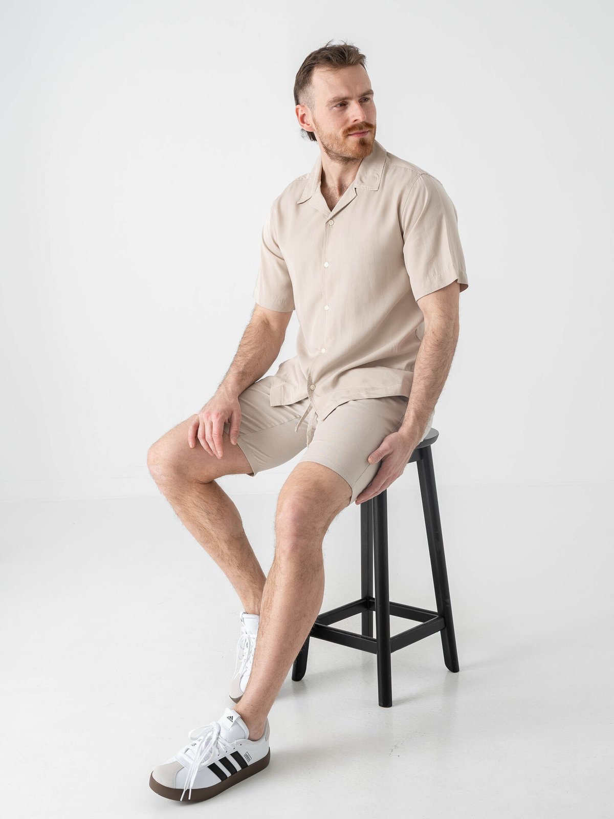 Only & Sons Peru Short Sleeve Reg Tencel Shirt Silver Lining