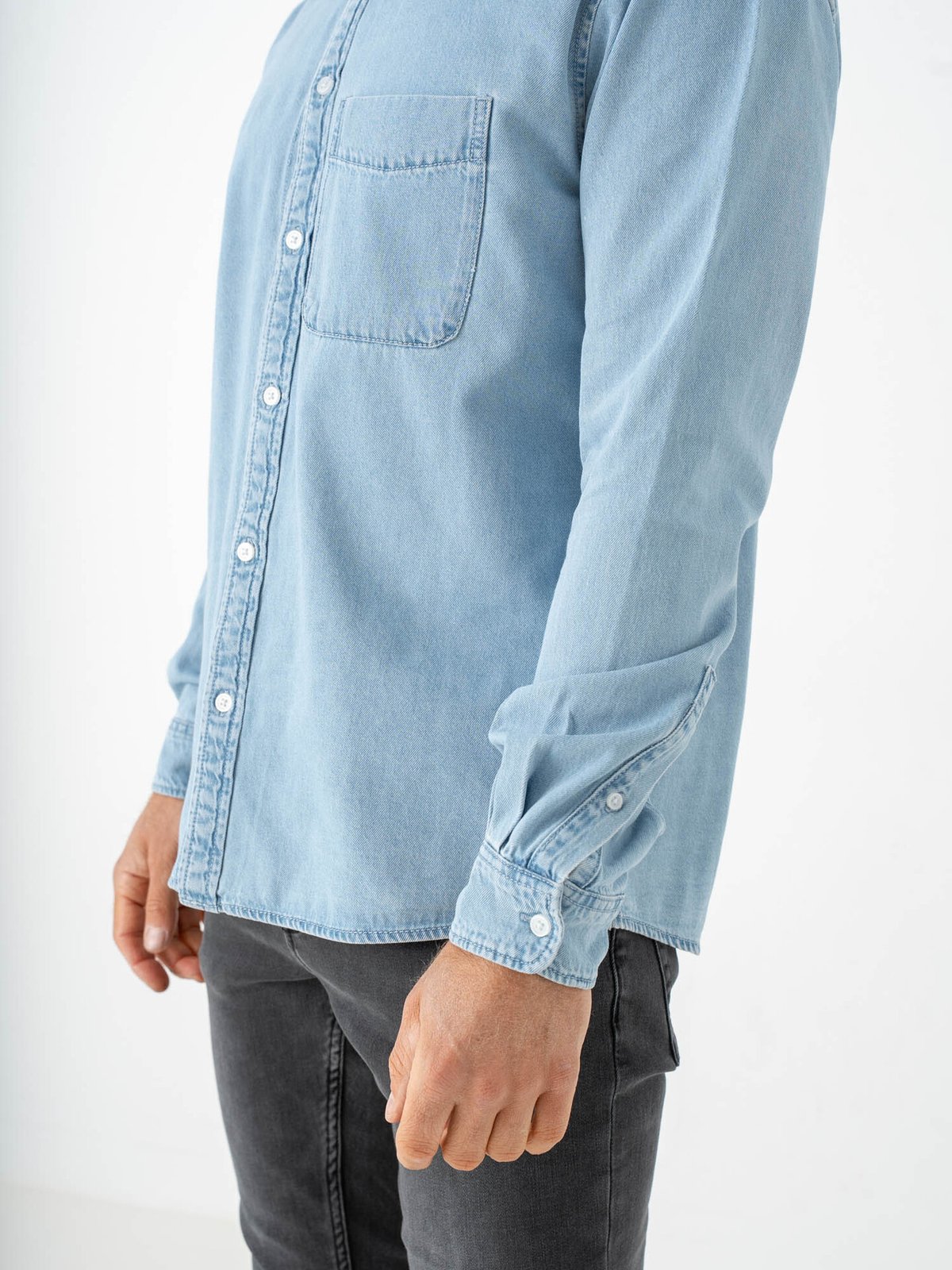 Only & Sons Orson Regular Denim Shirt Light Blue Denim