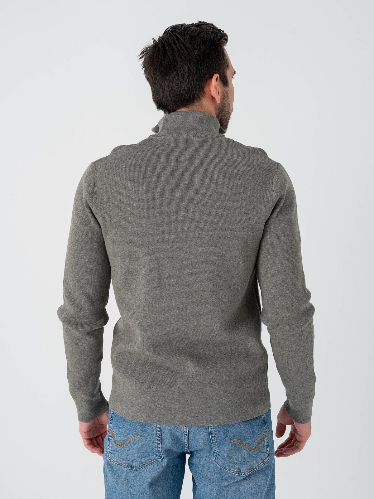 Only & Sons Ting Life Regular Half Zip Knit Castor Gray