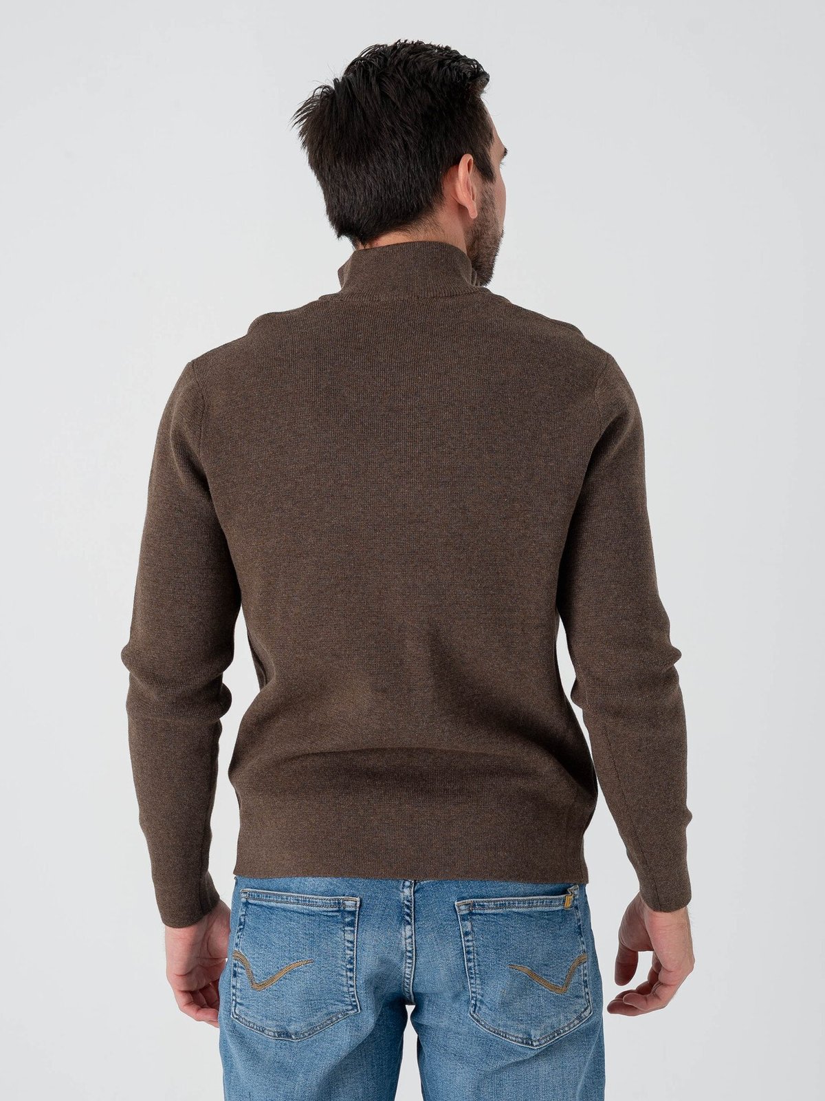 Only & Sons Ting Life Regular Half Zip Knit Coffee Bean