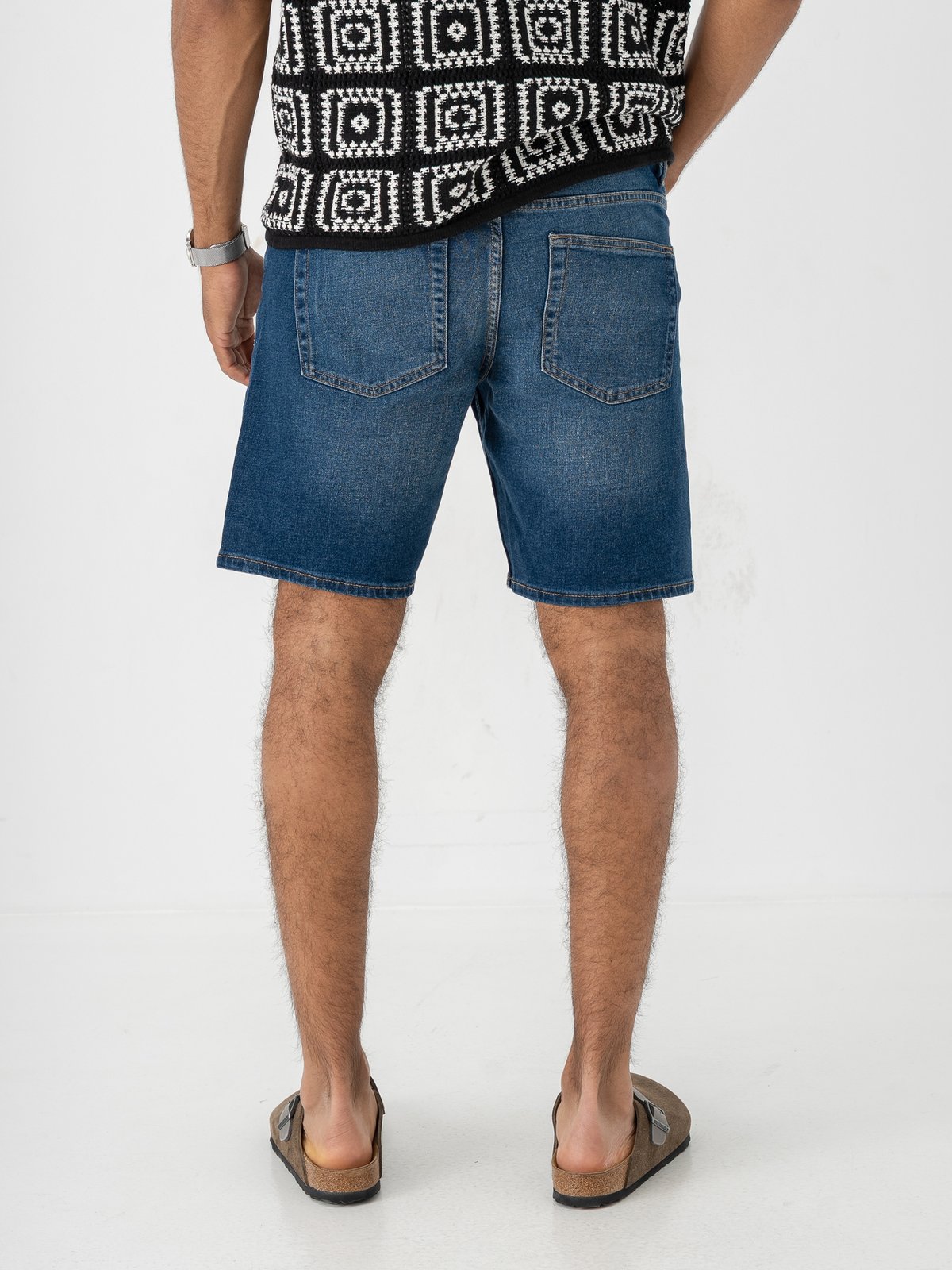 Only & Sons Weft Box Pim Denim Shorts Medium Blue Denim