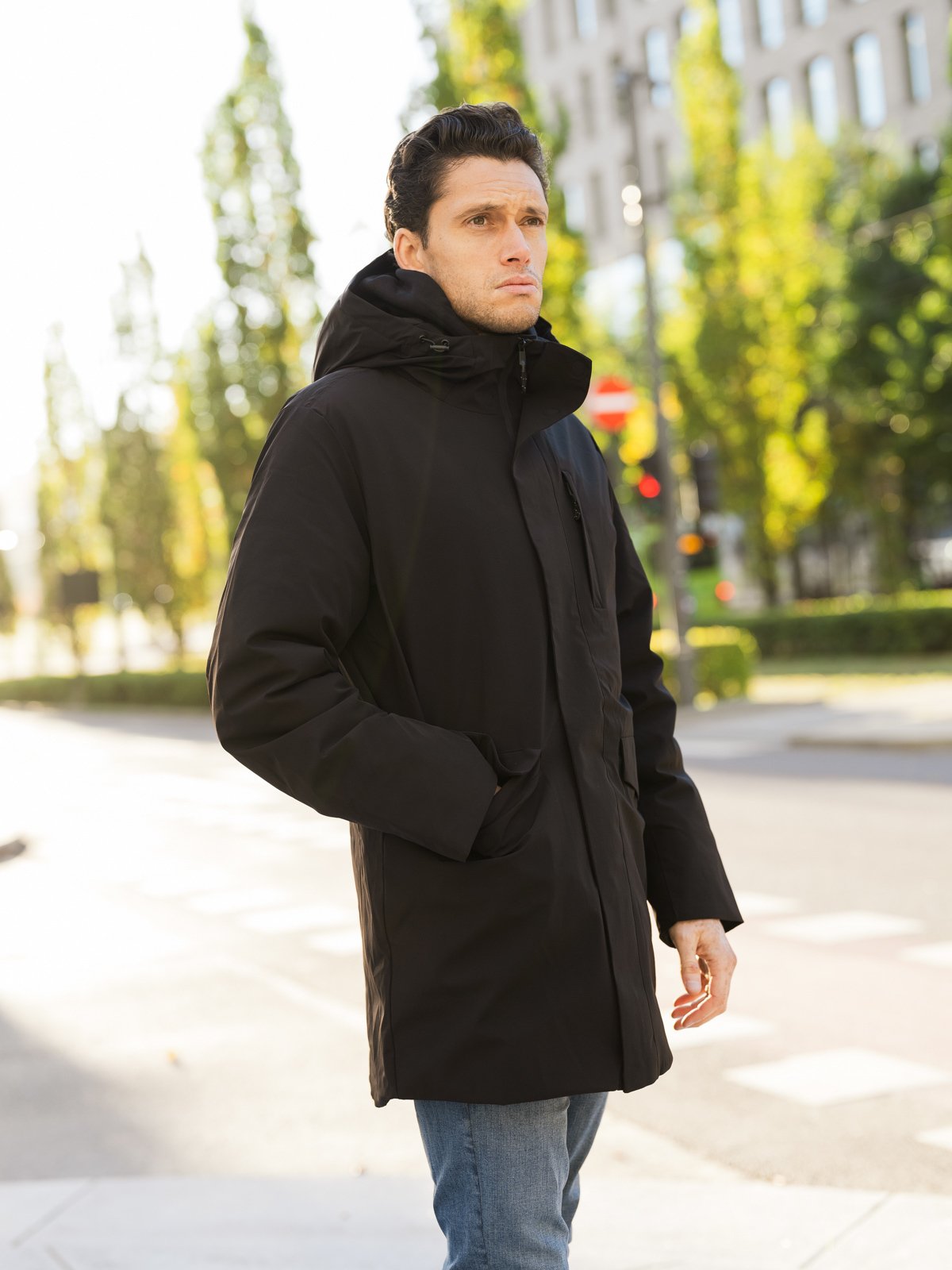 Only & Sons Enrico Waterproof Stretch Parka Black