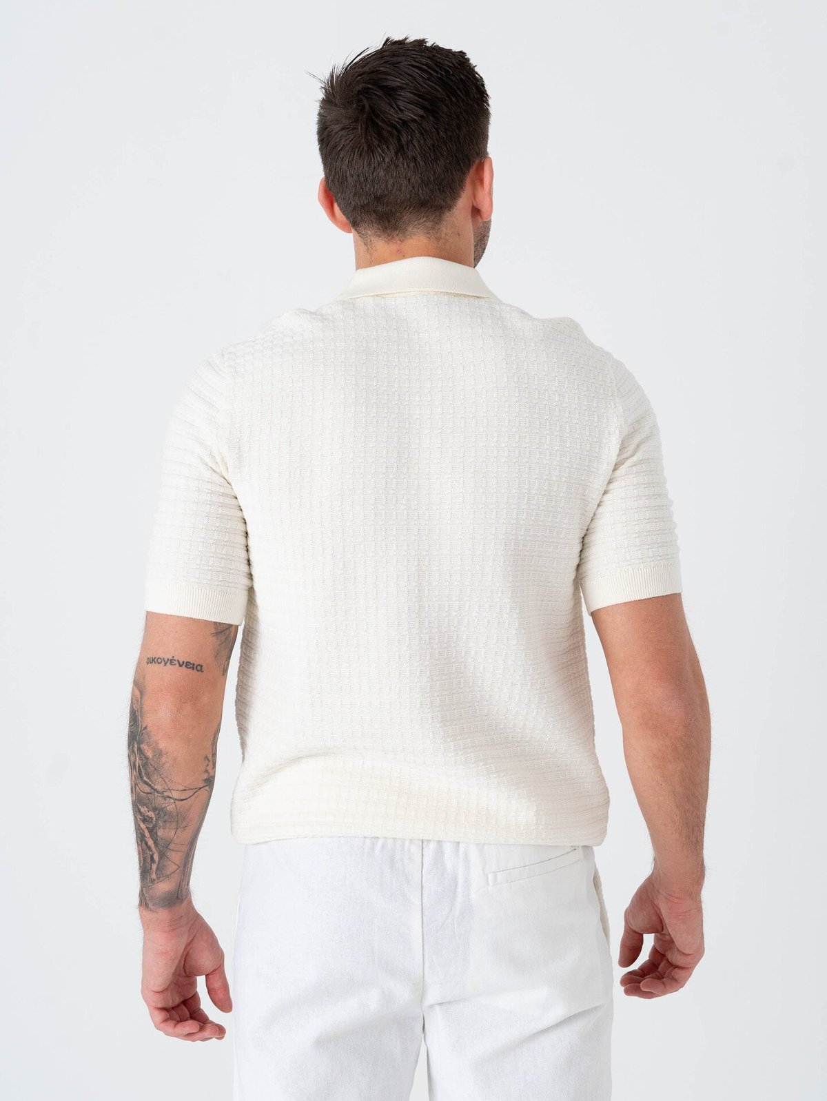 Only & Sons Menu Regular Short Sleeve Structure Polo Knit Egret