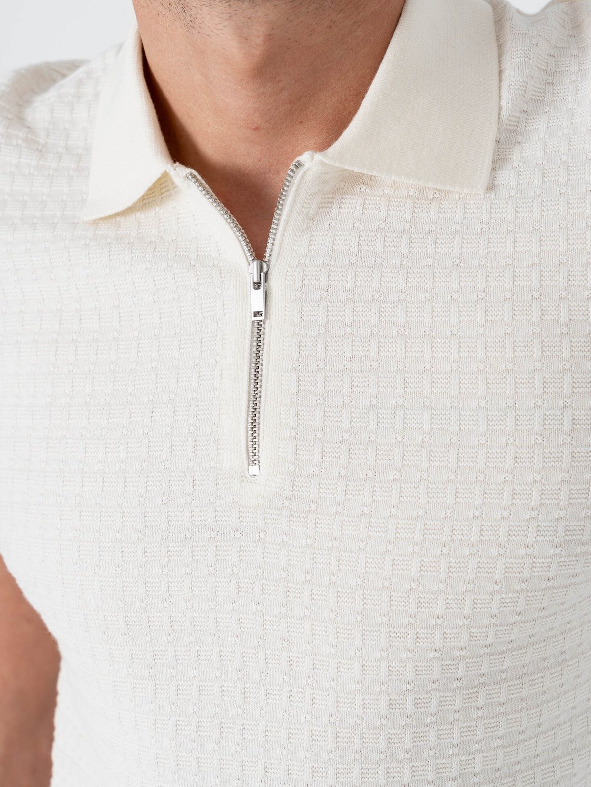 Only & Sons Menu Regular Short Sleeve Structure Polo Knit Egret