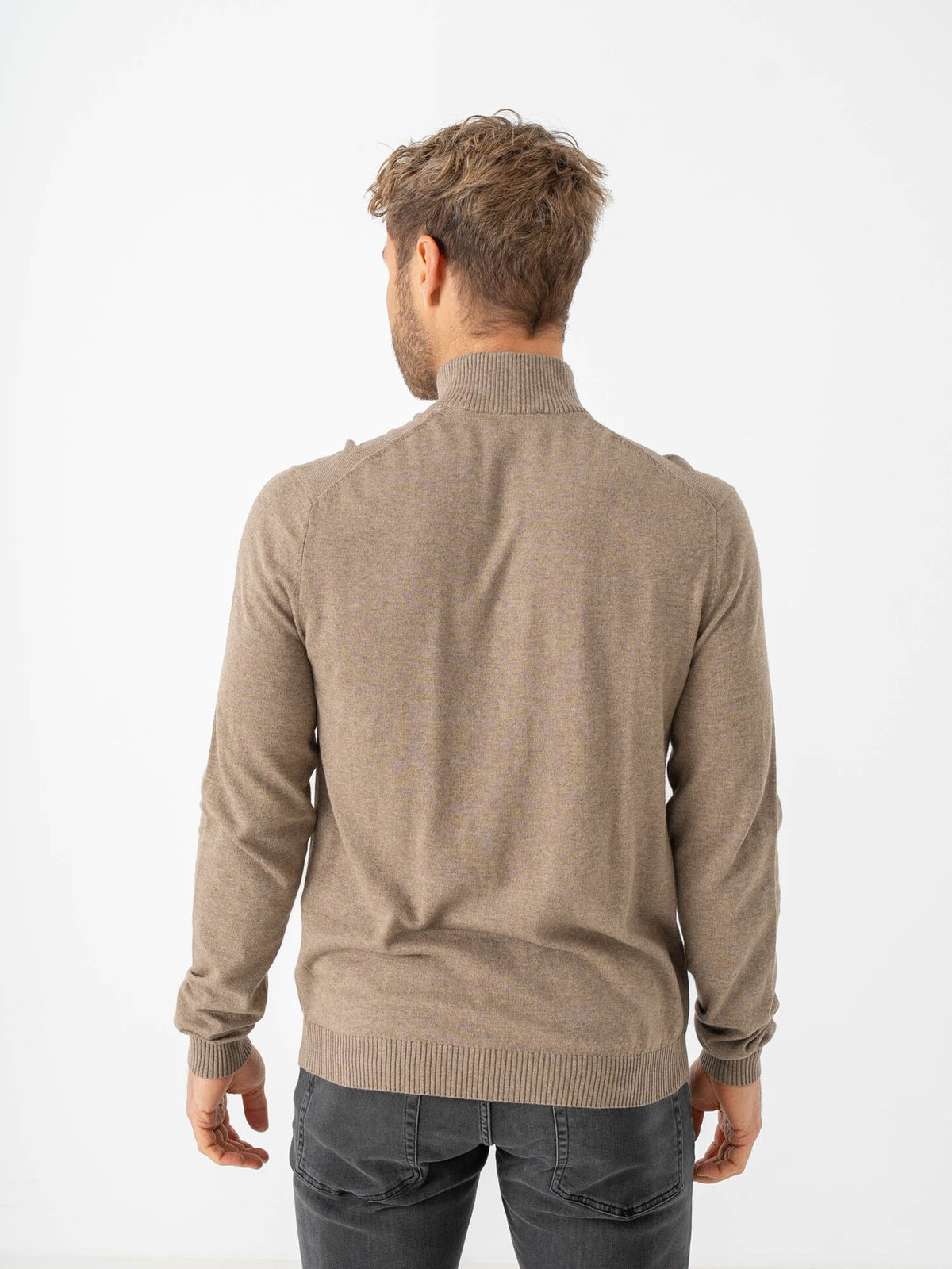 Only & Sons Loui Regular Zip Cardigan Knit Desert Taupe