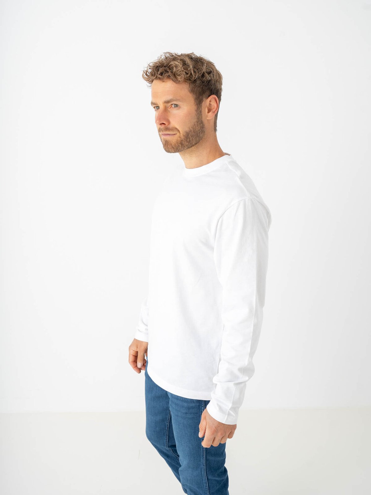 Only & Sons Fred Life Relax Long Sleeve Tee Bright White