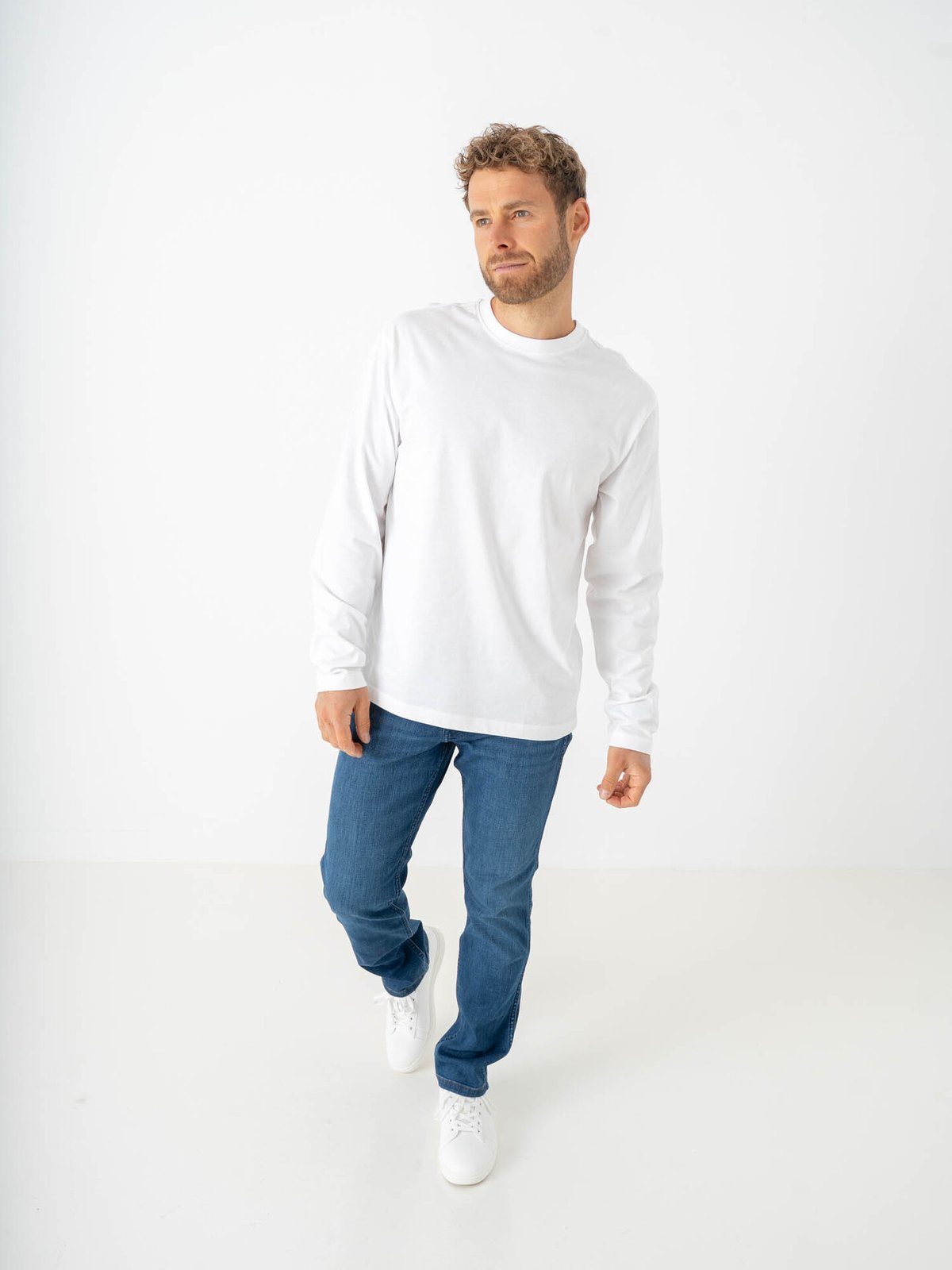 Only & Sons Fred Life Relax Long Sleeve Tee Bright White