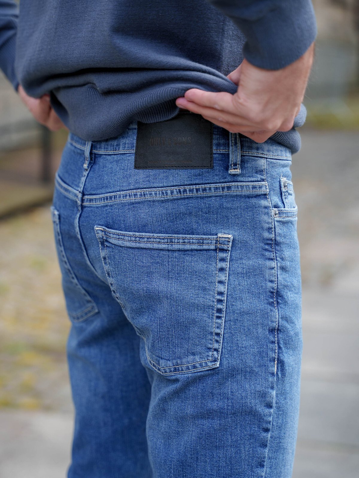 Only & Sons Loom Slim Denim Medium Blue Denim