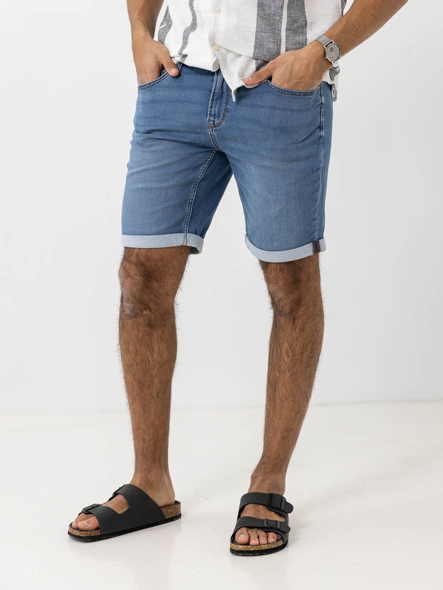 Only & Sons PLY Jog Denim Shorts Blue Denim