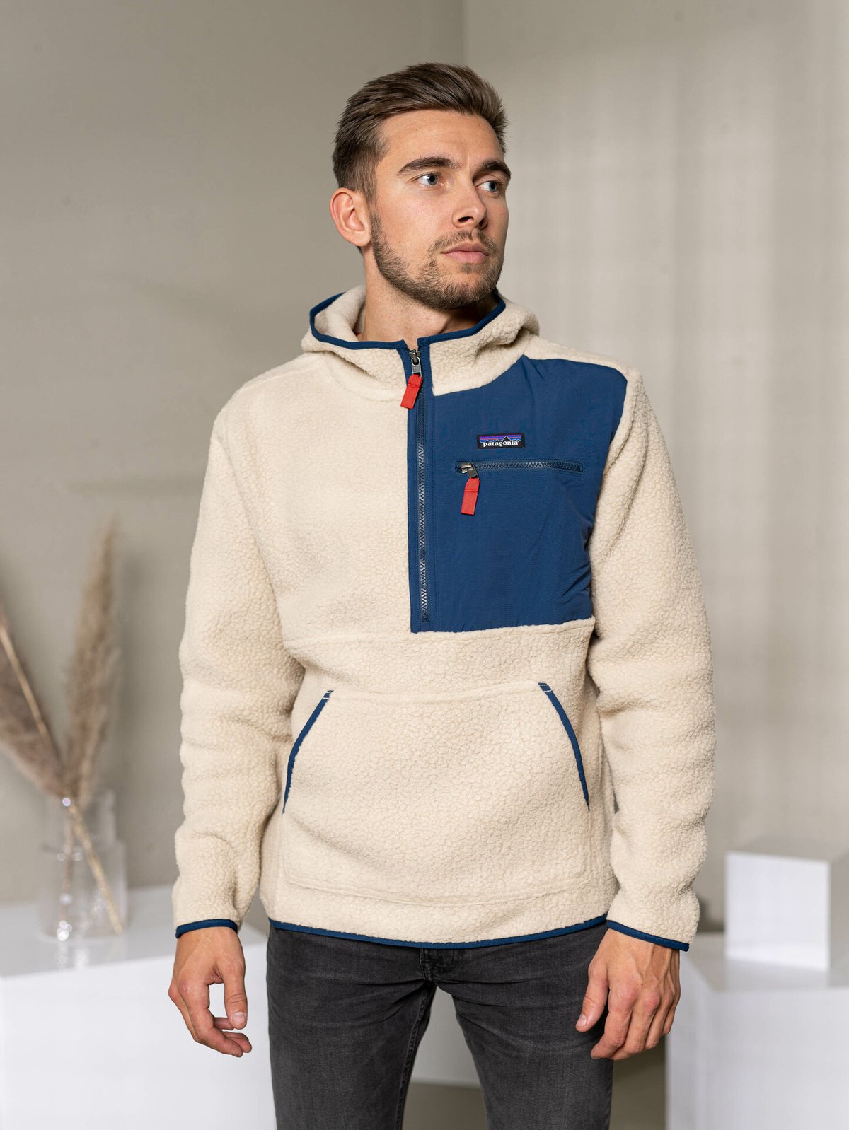 Patagonia Mens Retro Pile P/O Oar Tan