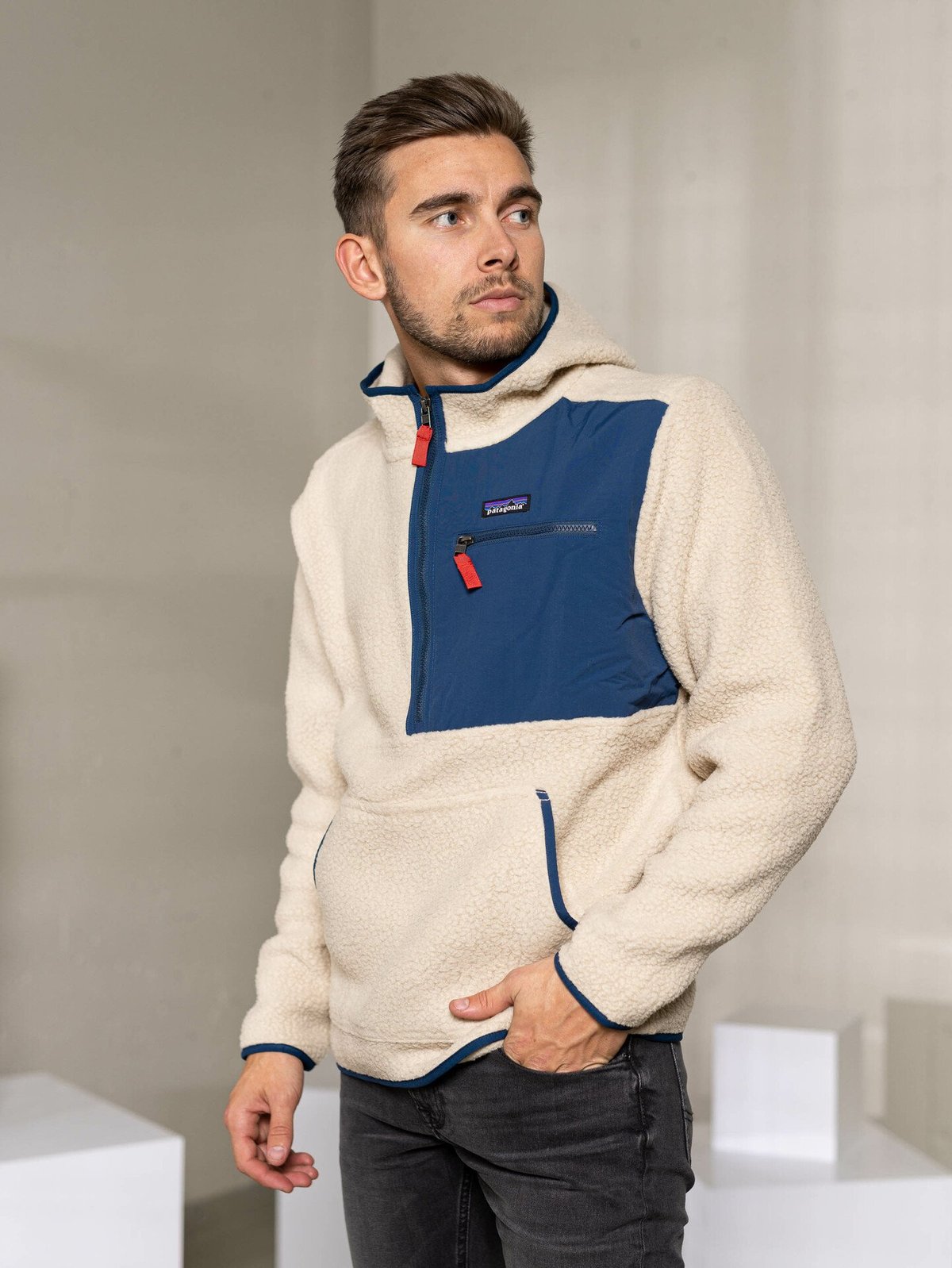 Patagonia Mens Retro Pile P/O Oar Tan