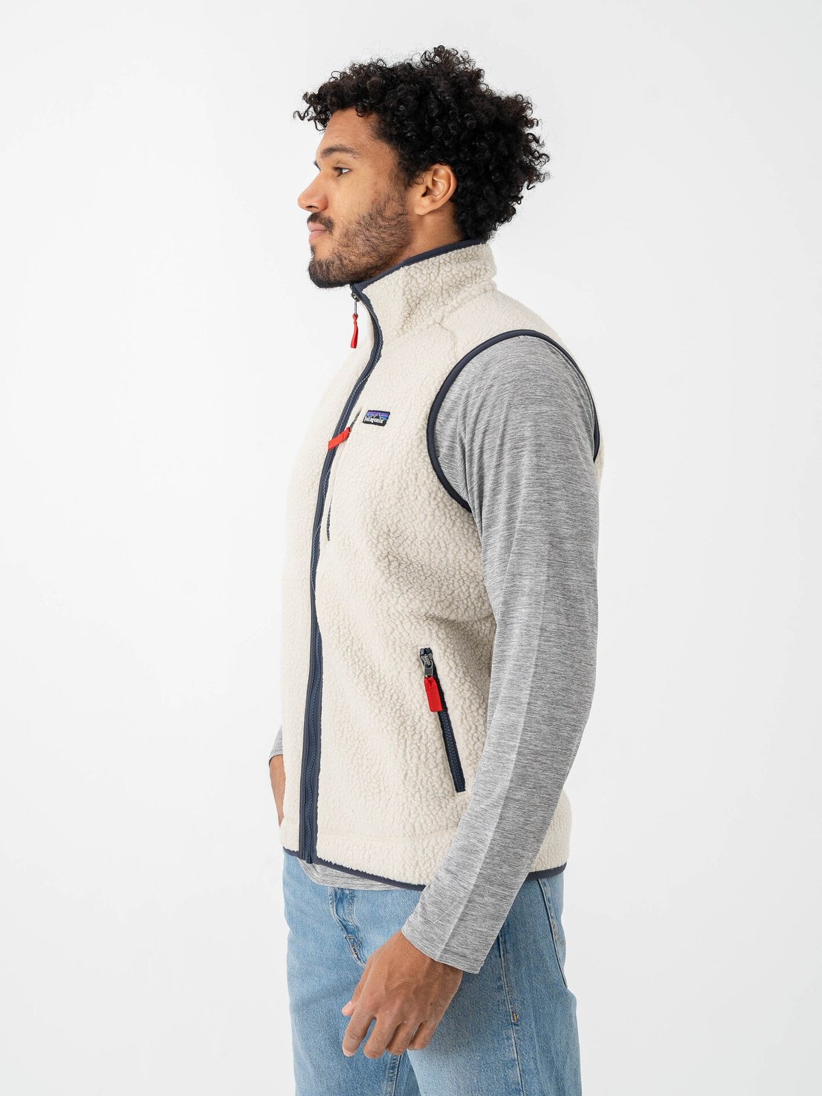 Patagonia Retro Pile Vest Pelican w/Smolder Blue