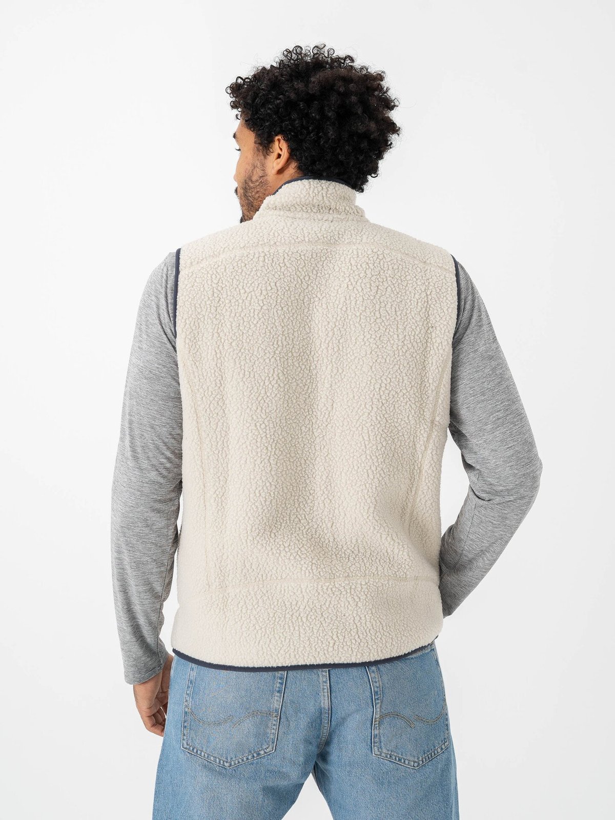 Patagonia Retro Pile Vest Pelican w/Smolder Blue