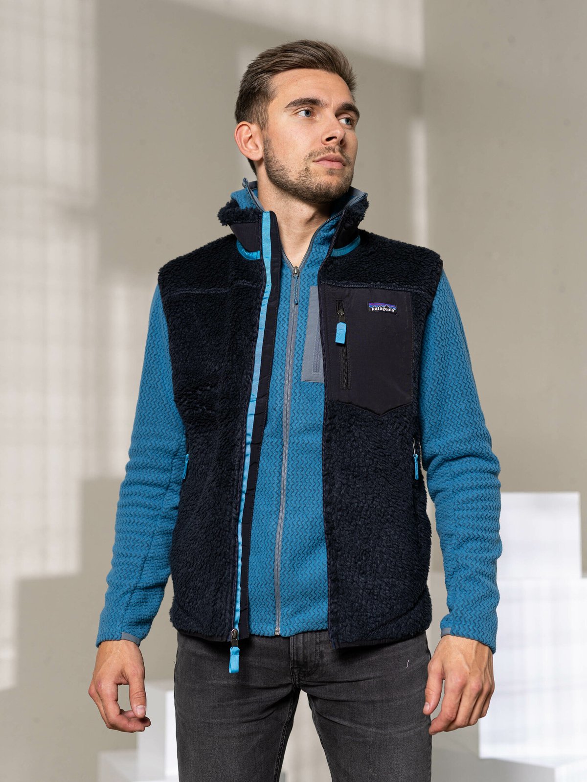Patagonia Mens Classic Retro-X Vest Pitch Blue