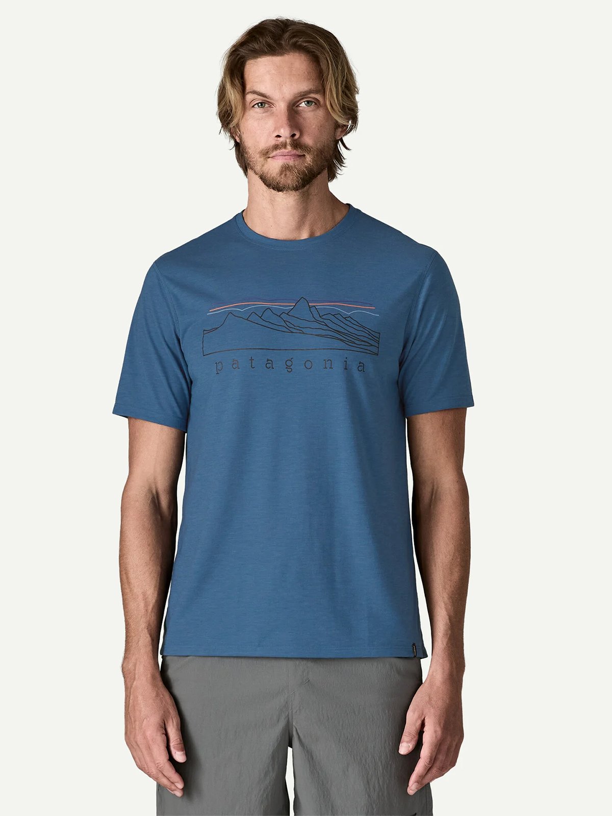 Patagonia M Cap Cool Trail Shirt Aquatic Blue
