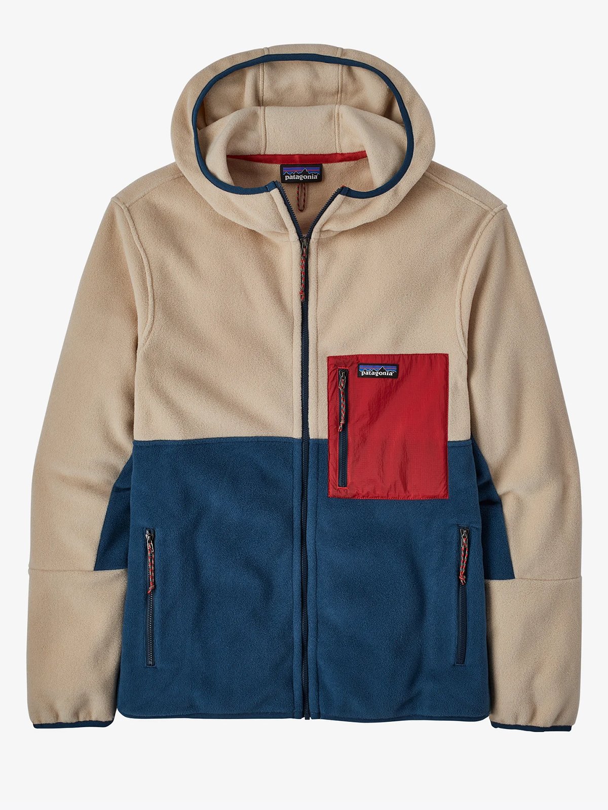 Patagonia M's Microdini Hoody Tidepool Blue w/Oar Tan