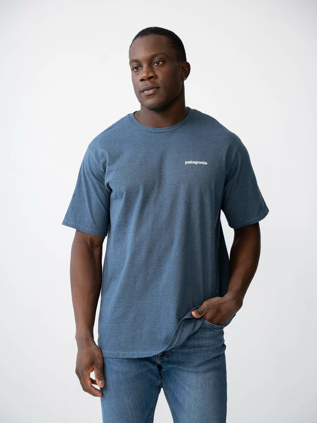 Patagonia M P-6 Logo Responsibili-Tee Utility Blue