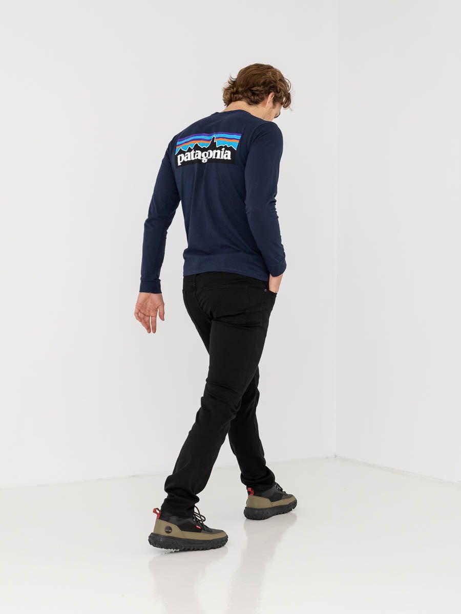 Patagonia Long Sleeve P-6 Logo Responsibili-T Classic Navy