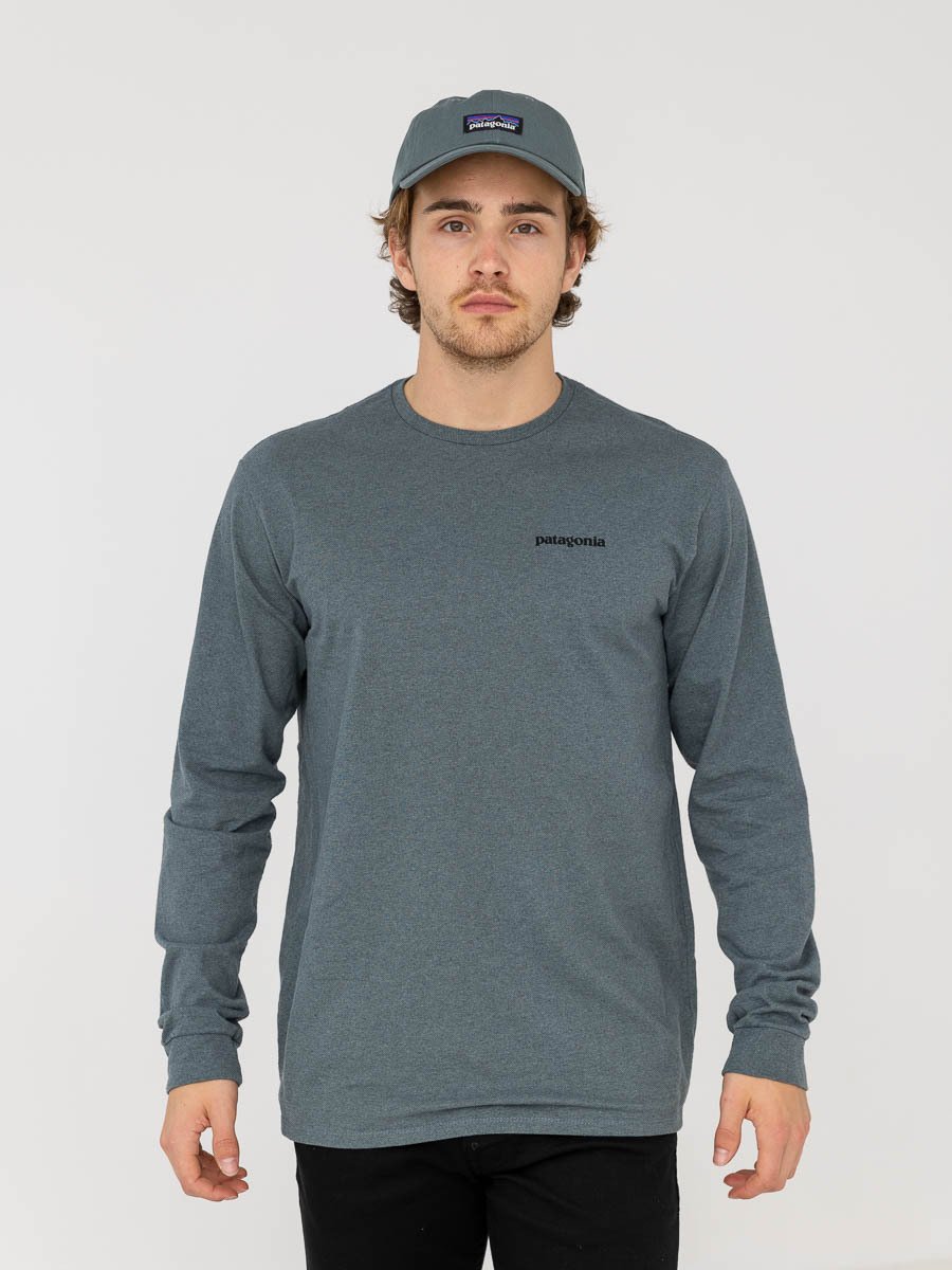 Patagonia Long Sleeve P-6 Logo Responsibili-Tee Nouveau Green