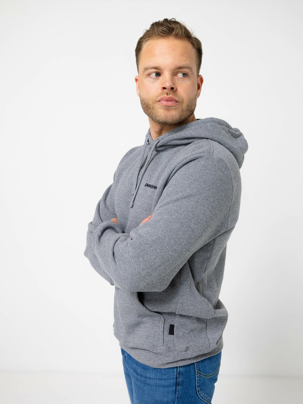 Patagonia Fitz Roy Icon Uprisal Hoody Gravel Heather