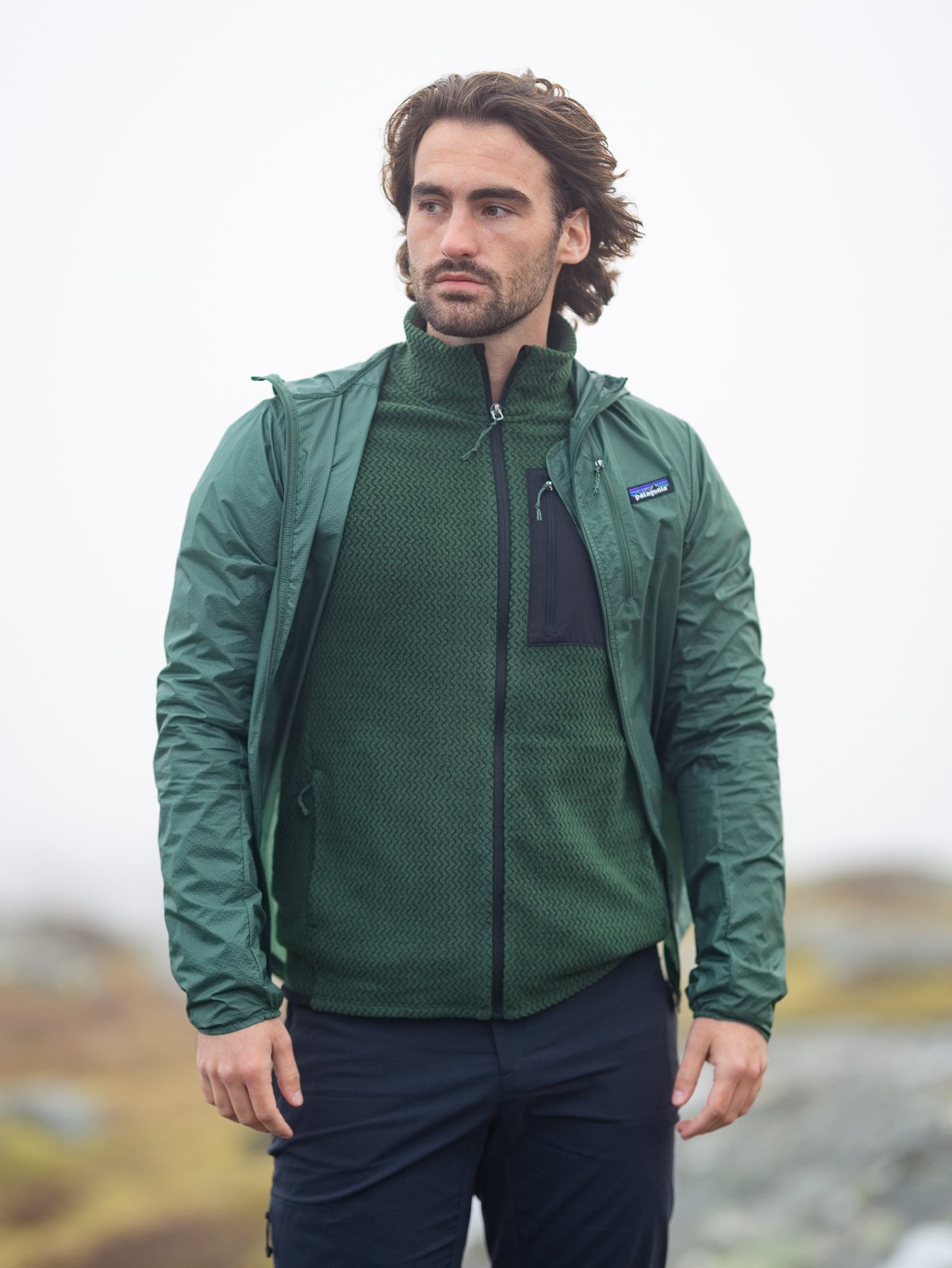 Patagonia R1 Air Jacket Treeline Green