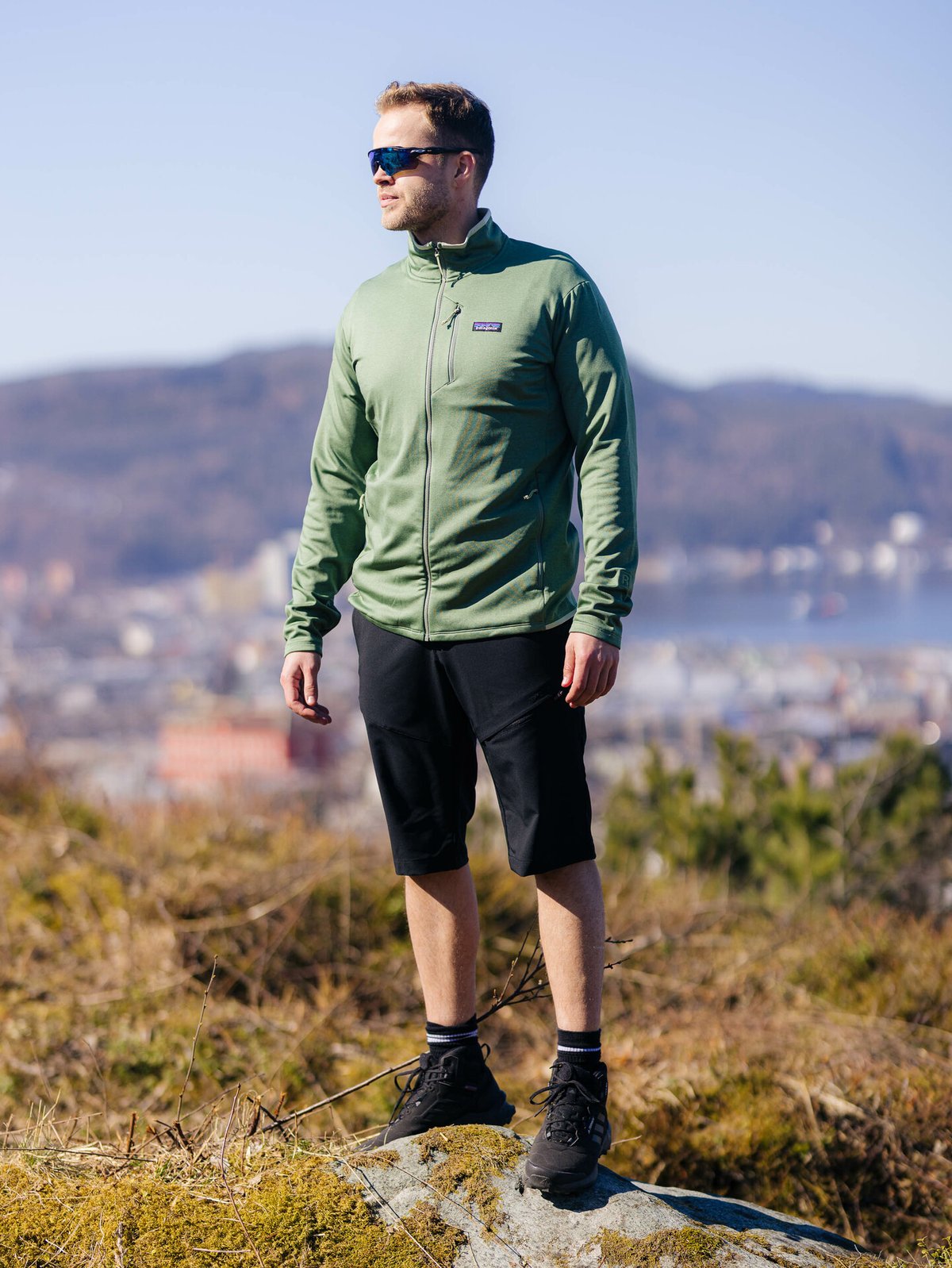 Patagonia M's R1 Daily Jacket Hemlock Green - Sedge Green X-Dye