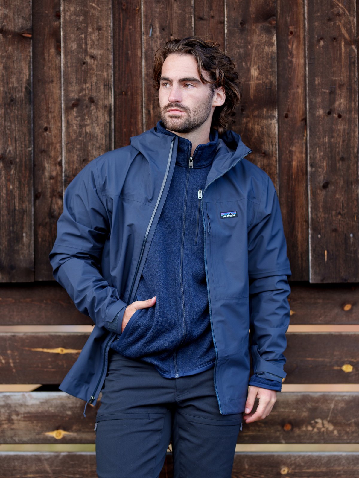 Patagonia Boulder Fork Rain Jacket Smolder Blue