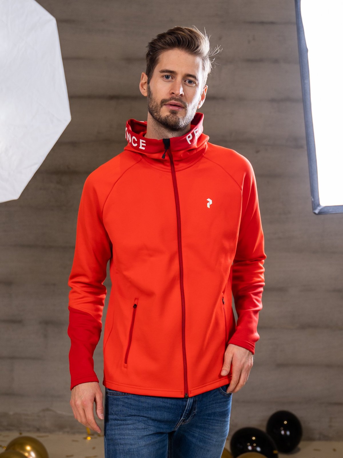 Peak Performance Rider Mid Zip Hood Racing Red/The Alpine