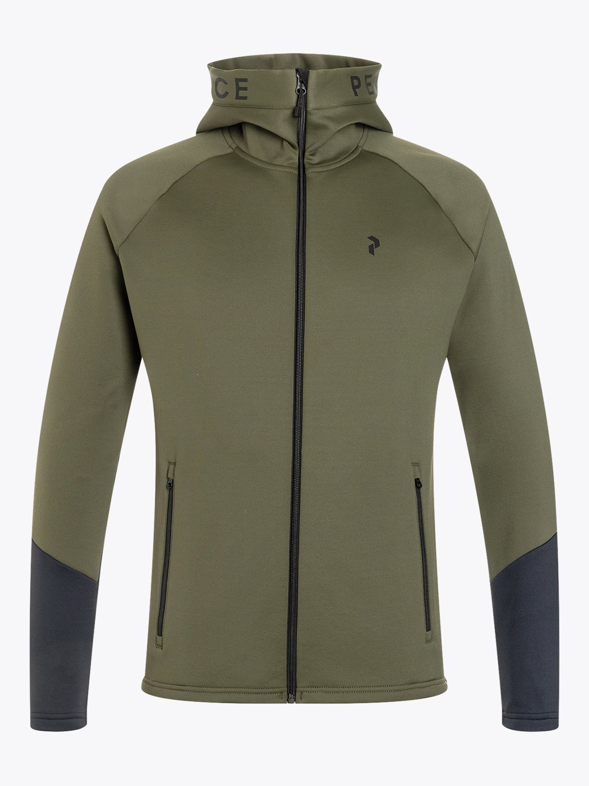 Peak Performance Rider Mid Zip Hood Forest Night / Black