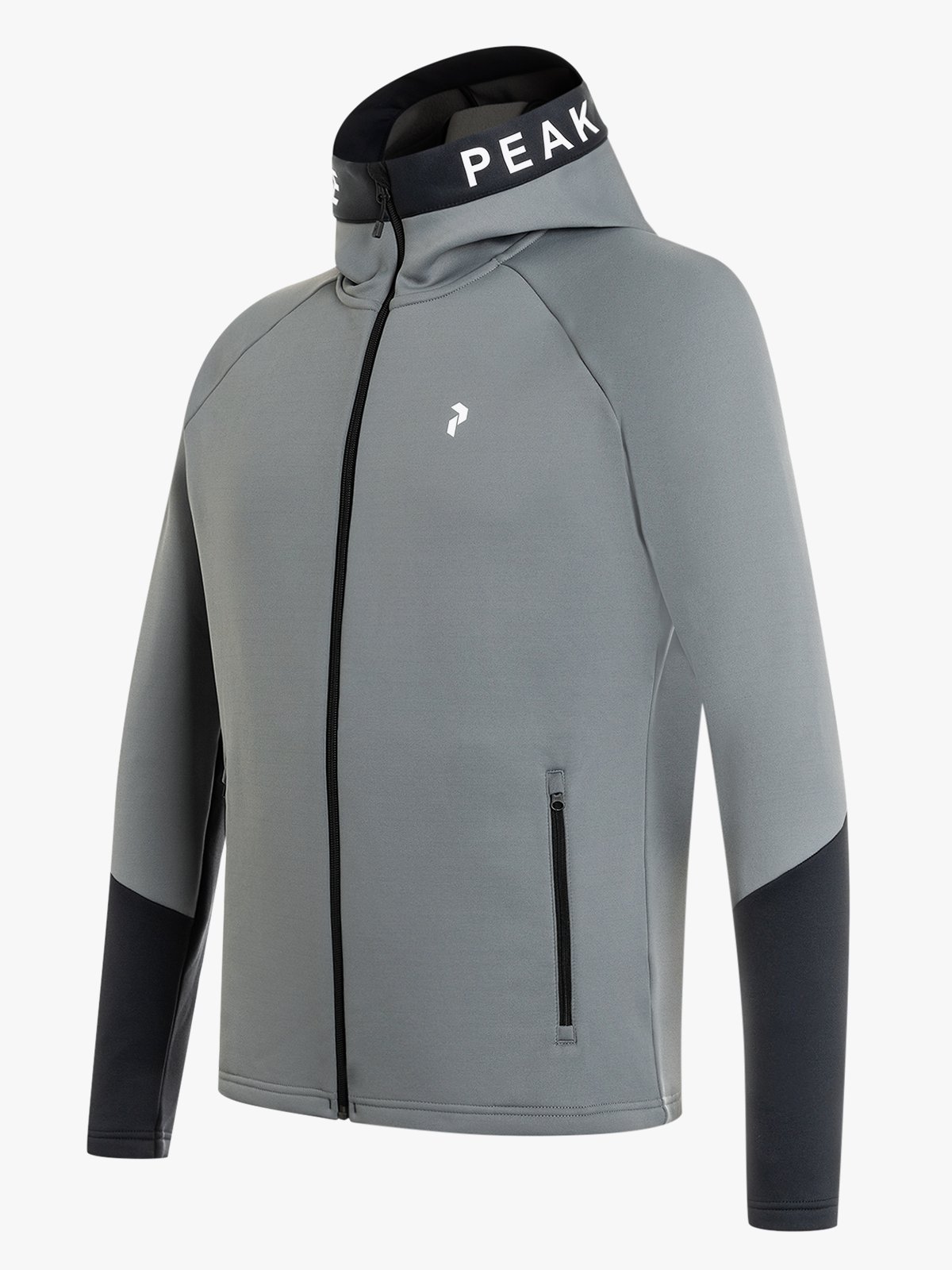 Peak Performance Rider Mid Zip Hood Melange/Black
