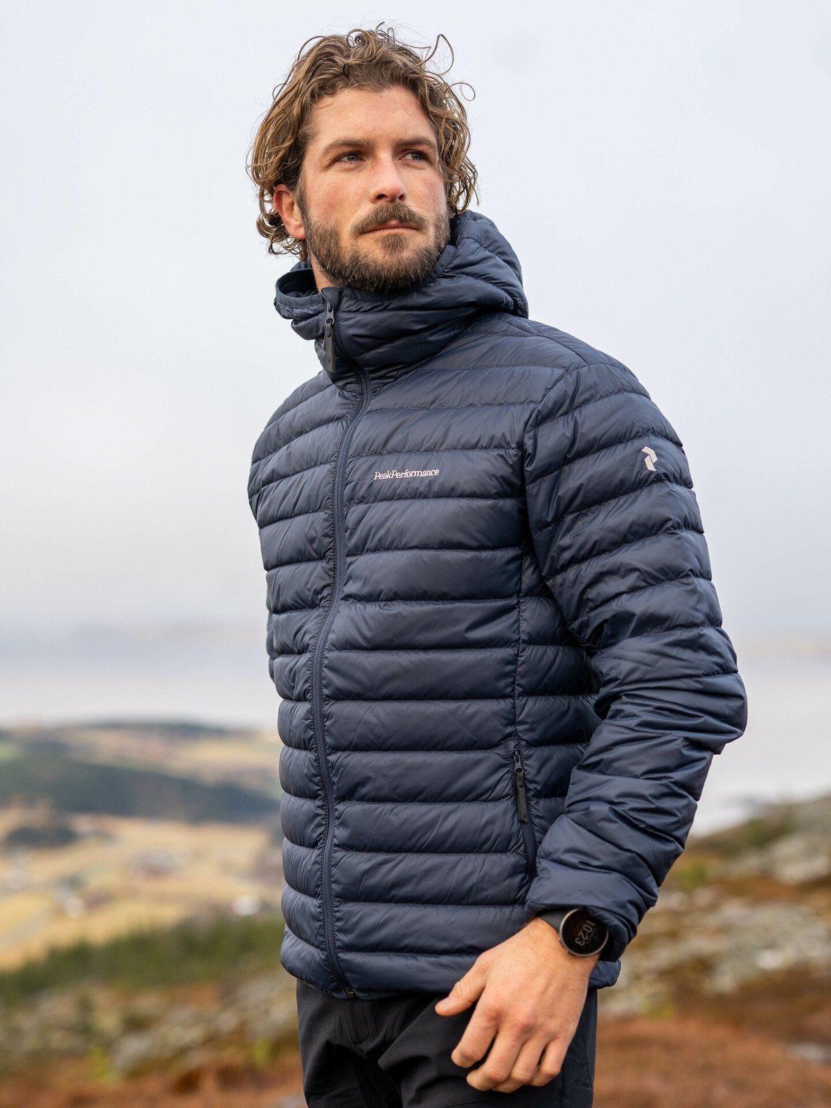 Peak Performance Down Liner Hood Jacket Blue Shadow
