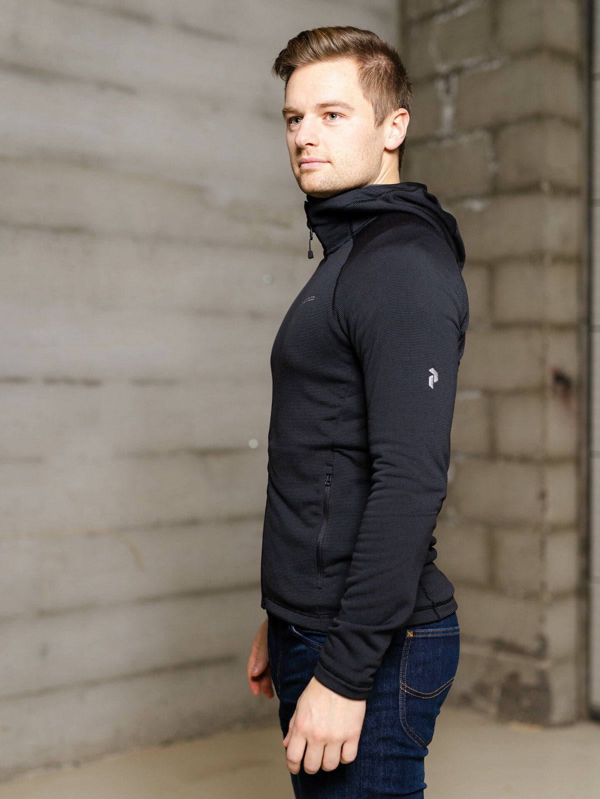 Peak Performance Midlayer Zip Hood Black