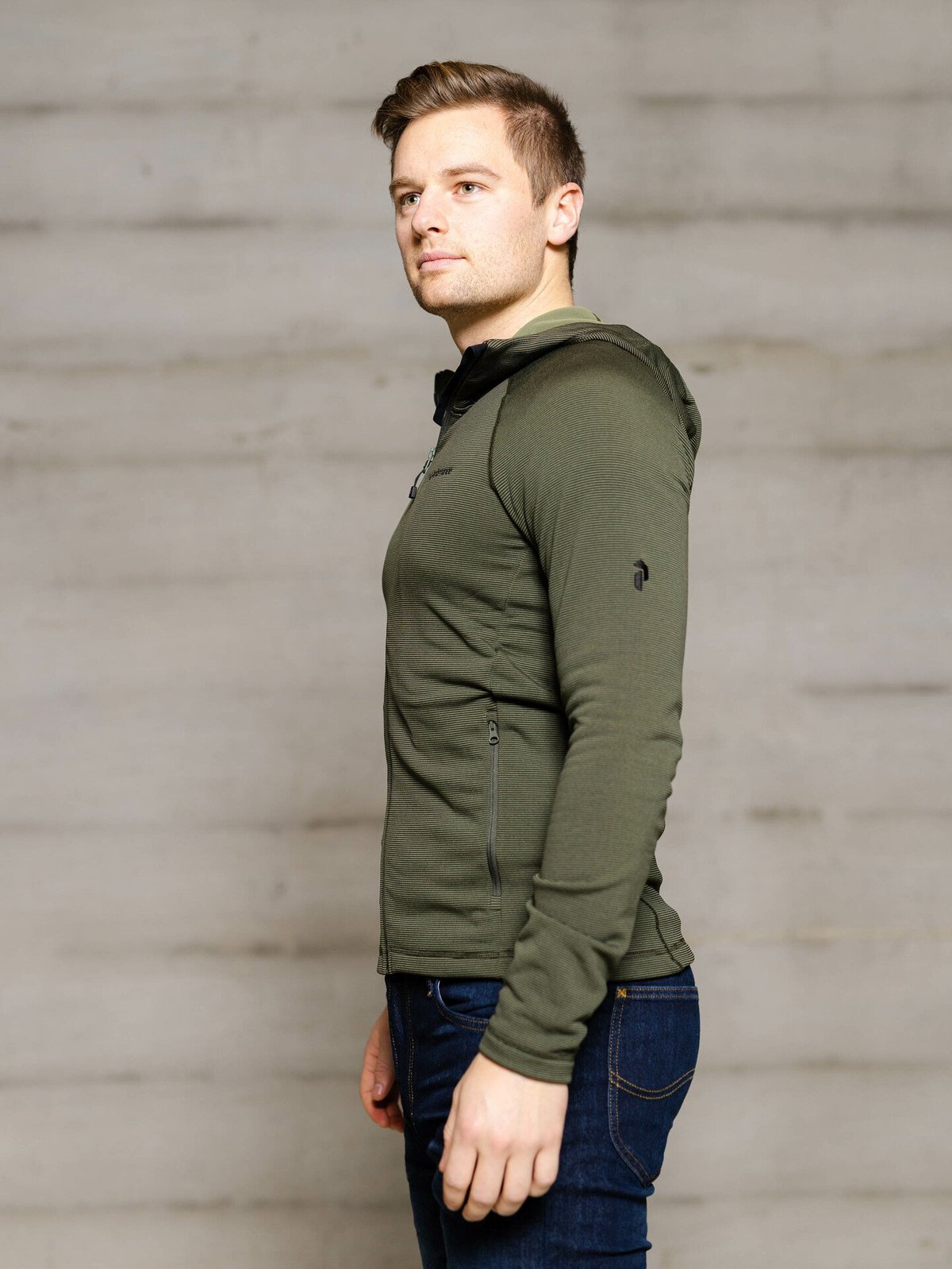 Peak Performance Midlayer Zip Hood Forest Night