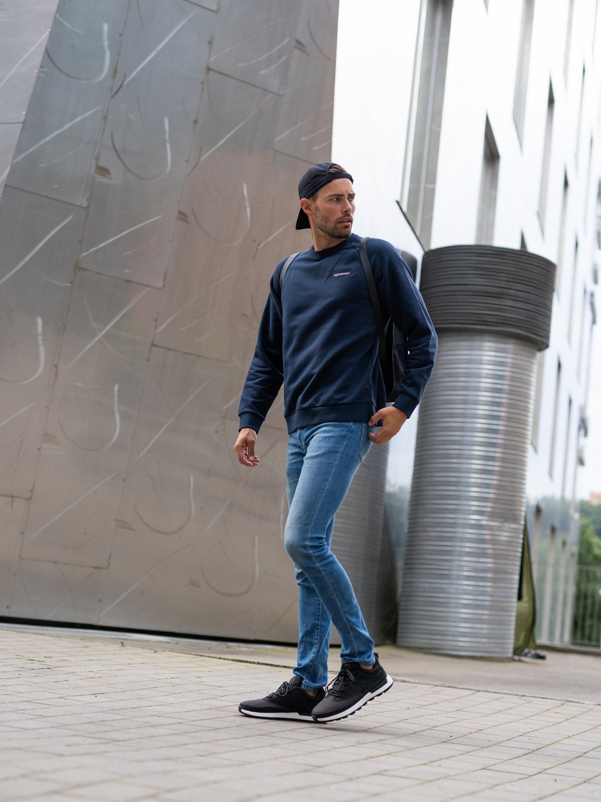 Peak Performance Logo Sweatshirt Blue Shadow