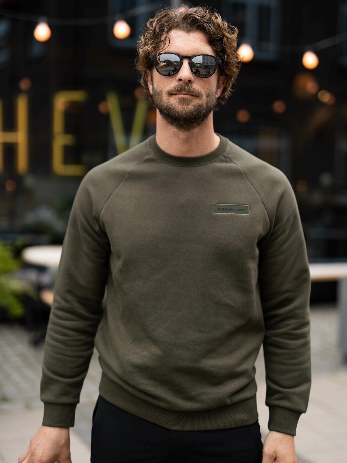 Peak Performance Logo Sweatshirt Forest Night