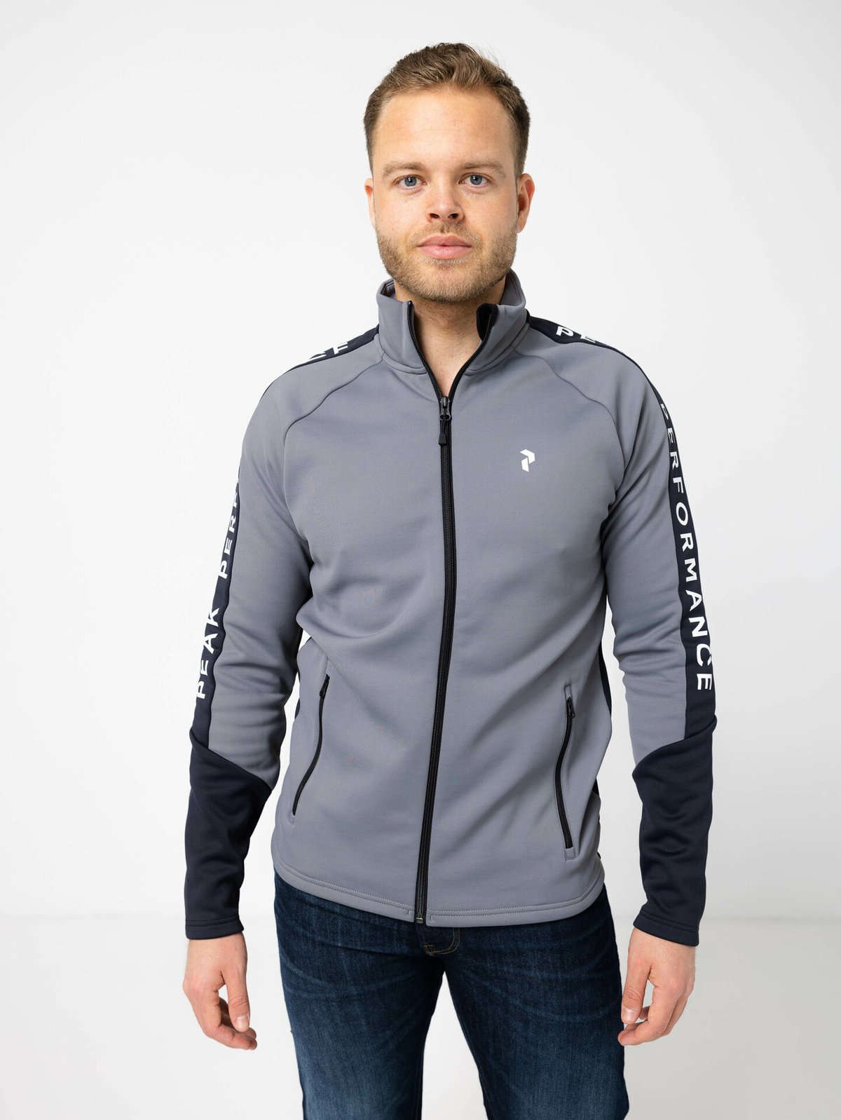 Peak Performance Rider Mid Zip Jacket Grå