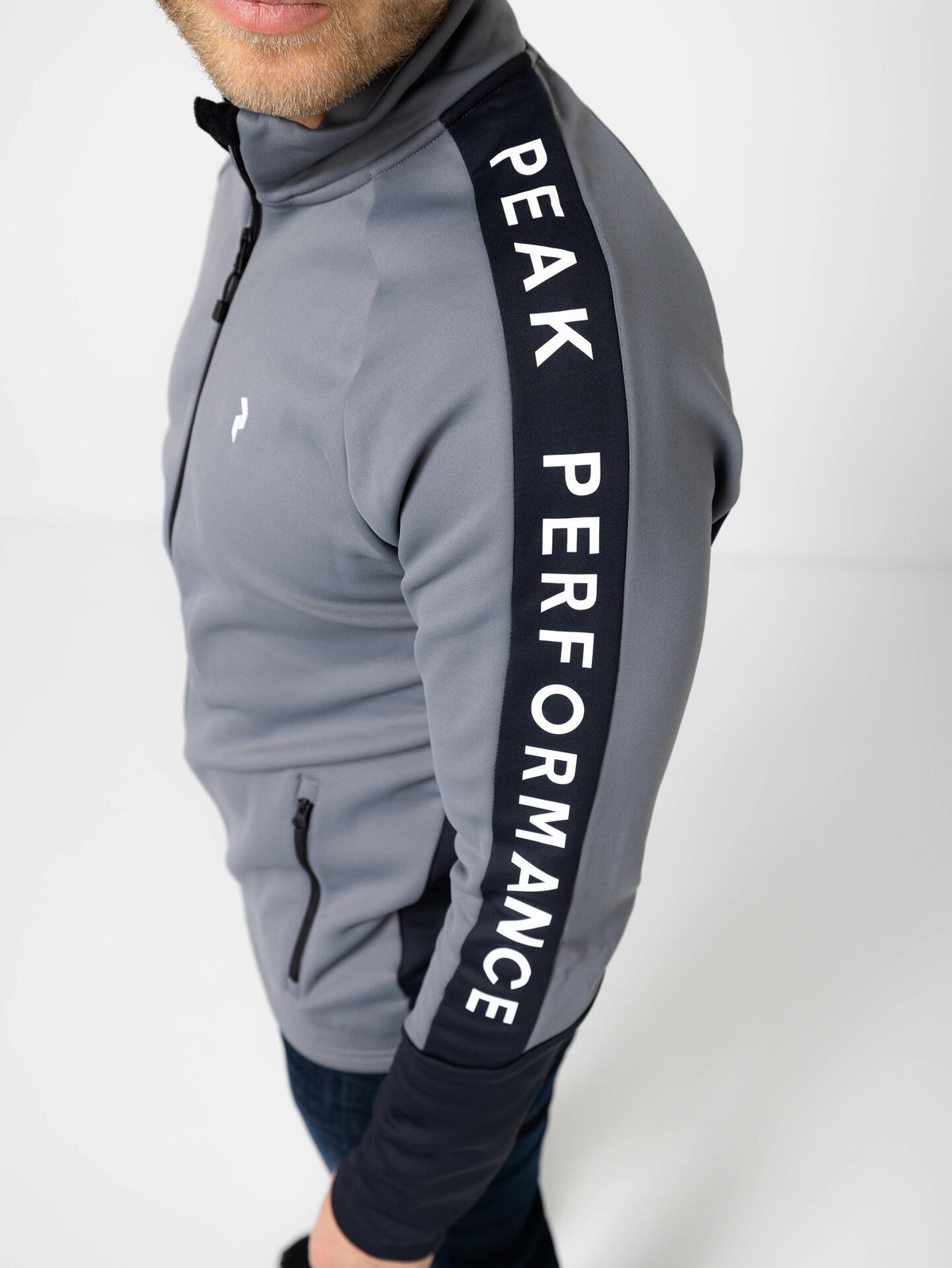 Peak Performance Rider Mid Zip Jacket Grå